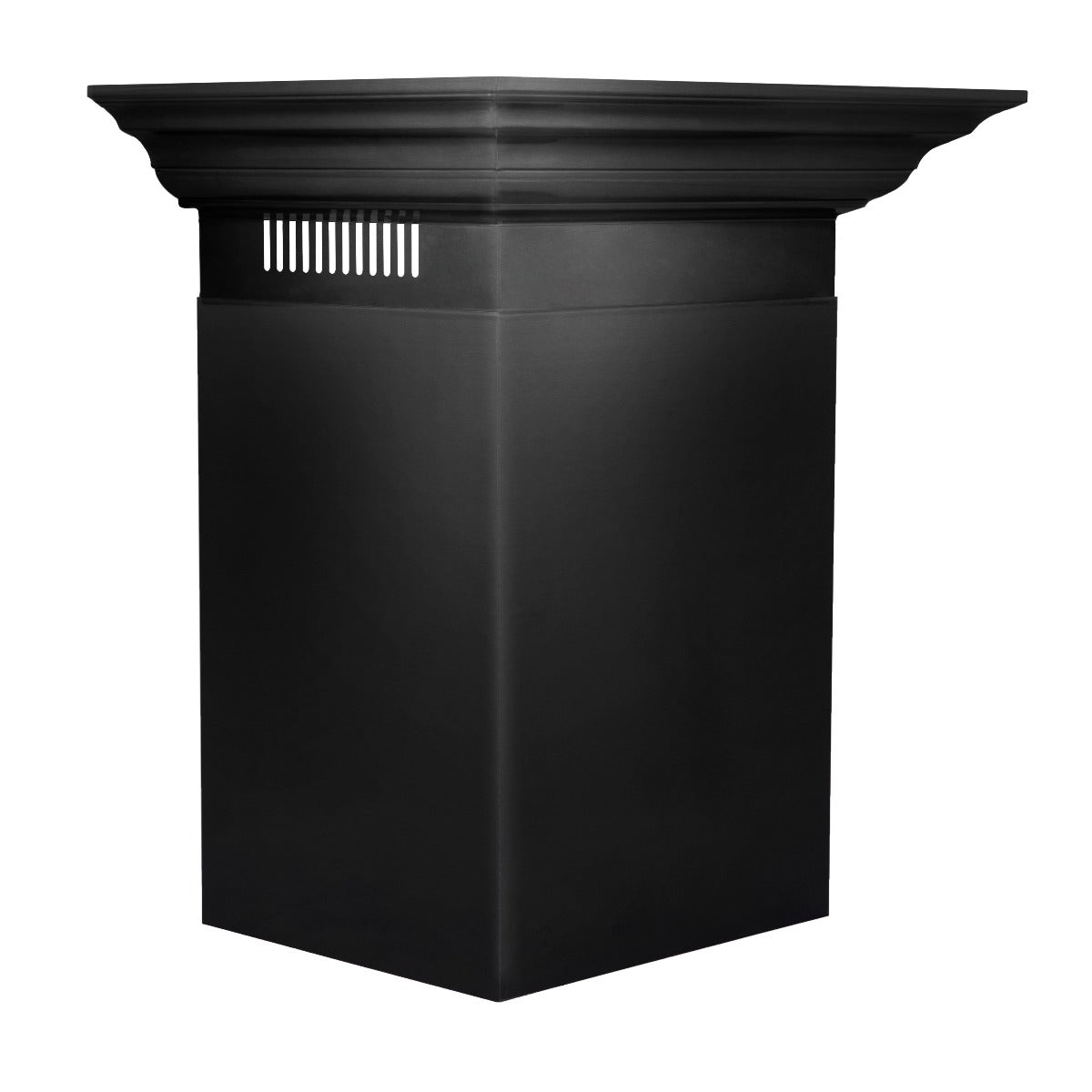 ZLINE 24 in. Wall Mount Range Hood Convertible Vent Black Stainless Steel with Crown Molding (BSKENCRN-24)