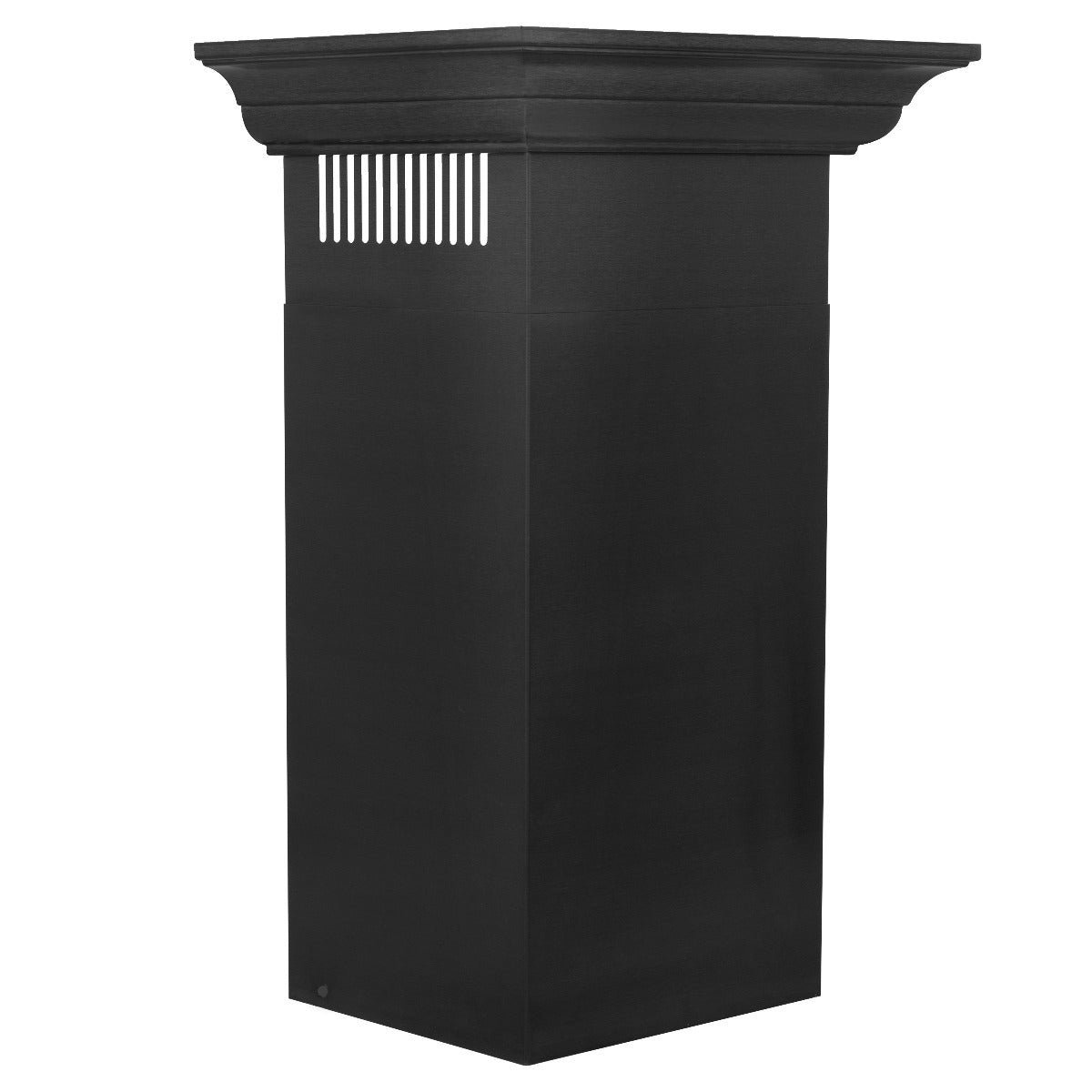 ZLINE 48 in. Wall Mount Range Hood Convertible Vent Black Stainless Steel with Crown Molding (BSKBNCRN-48)