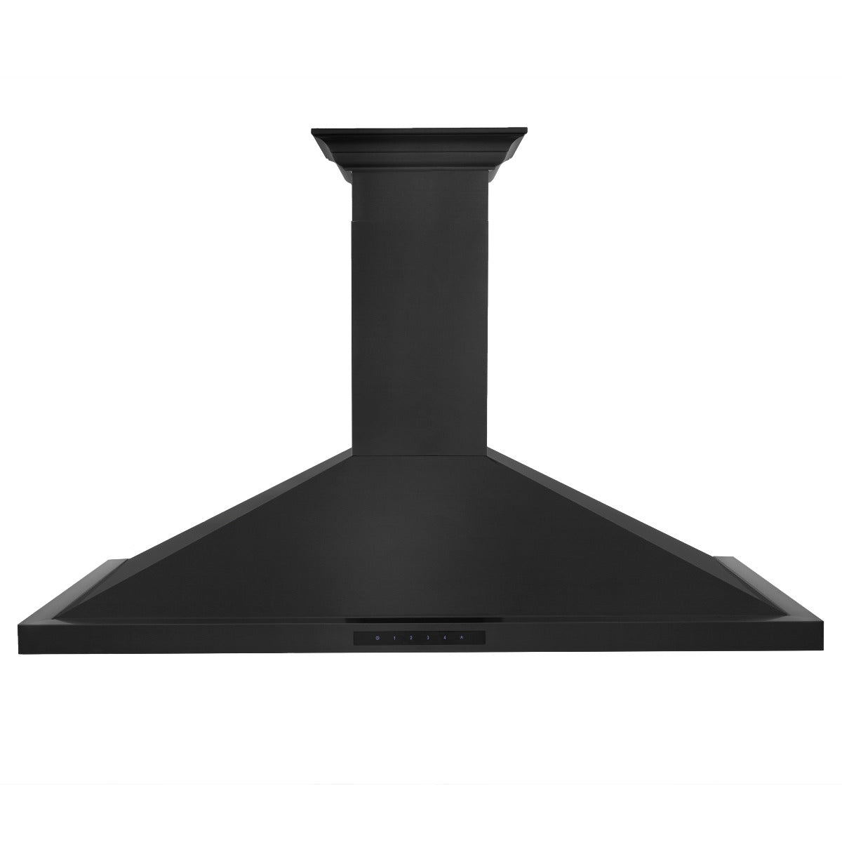 ZLINE 48 in. Wall Mount Range Hood Convertible Vent Black Stainless Steel with Crown Molding (BSKBNCRN-48)