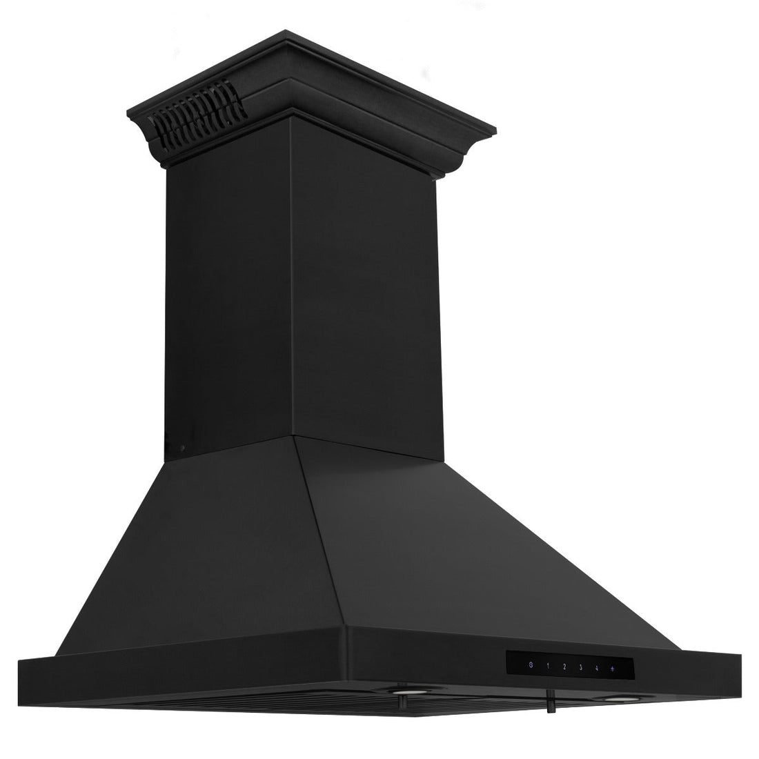 ZLINE 24 in. Wall Mount Range Hood Black Stainless Steel Bluetooth CrownSound® 400 CFM (BSKBNCRN-BT-24)