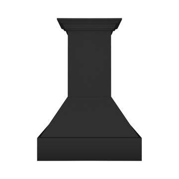ZLINE 36 in. Wall Mount Range Hood, Wooden Rustic Black Finish, 700 CFM (355CC-36)