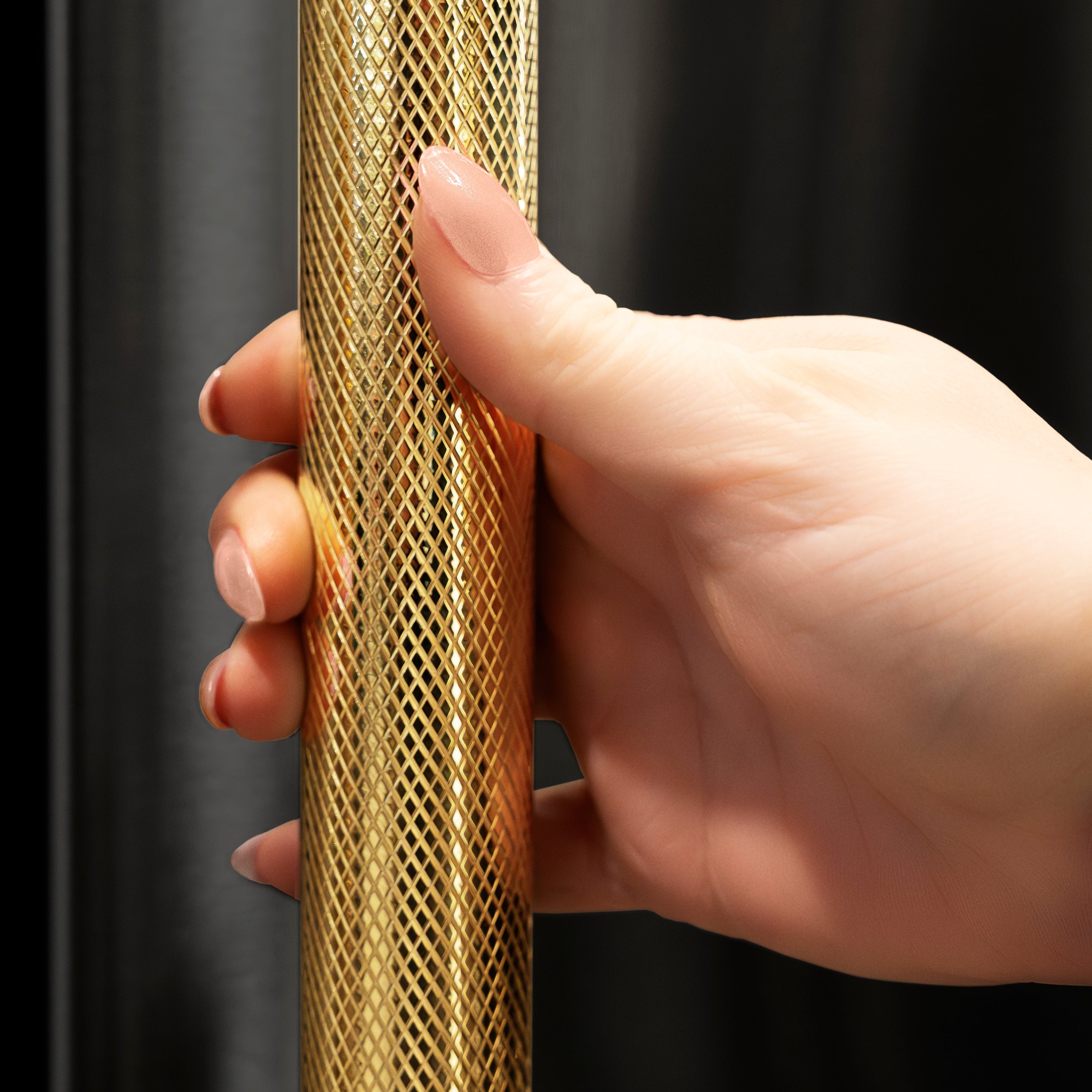 ZLINE 36 in. French Door Built-In Bottom Freezer Refrigerator 19.6 cu. ft. Water Dispenser Ice Maker Black Stainless Steel Stainless Steel Interior Polished Gold Helix Handles (SRBIVZ-BS36KG)