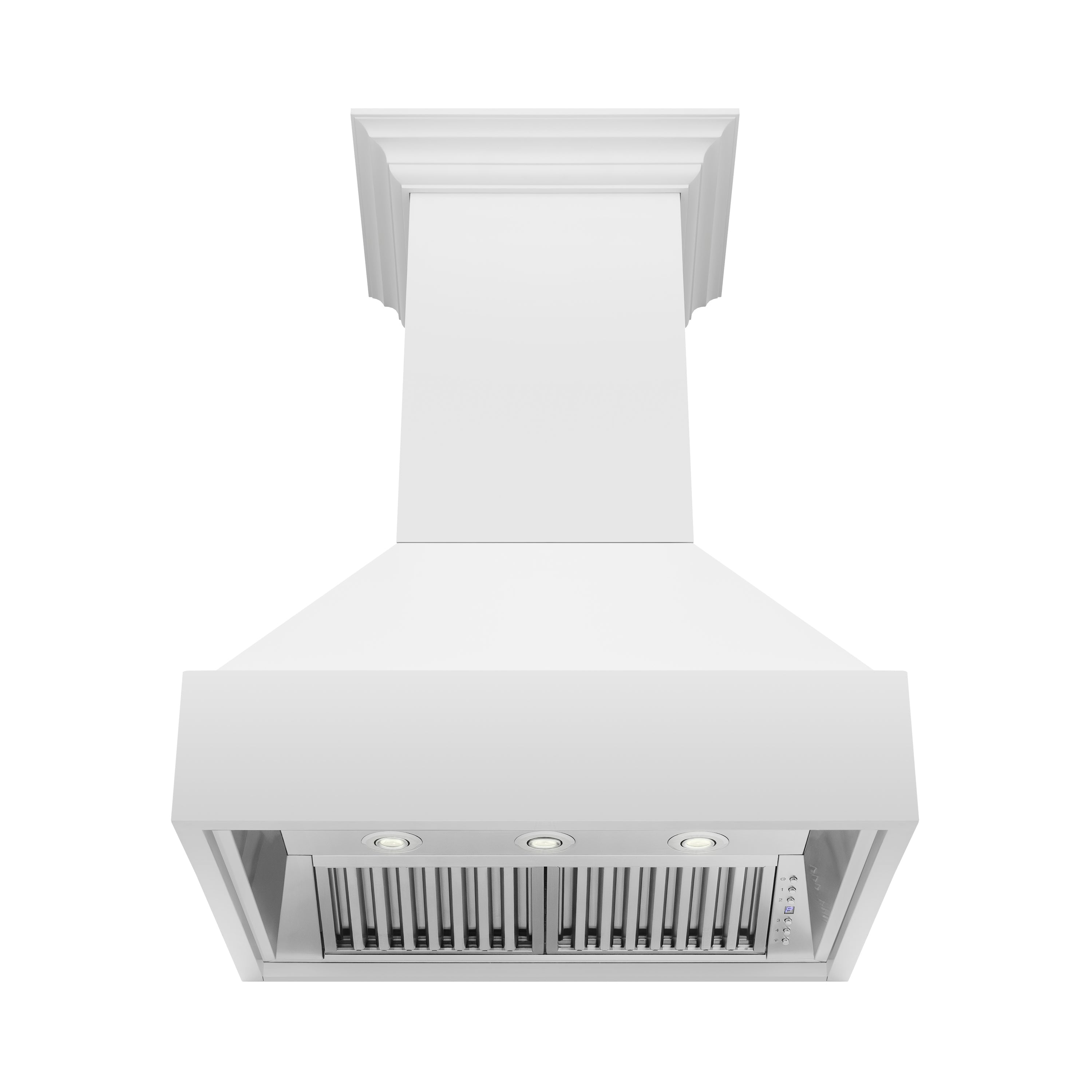 ZLINE 30 in. Wooden Wall Mount Range Hood 400 CFM Rustic Bright White Finish (355WW-30)