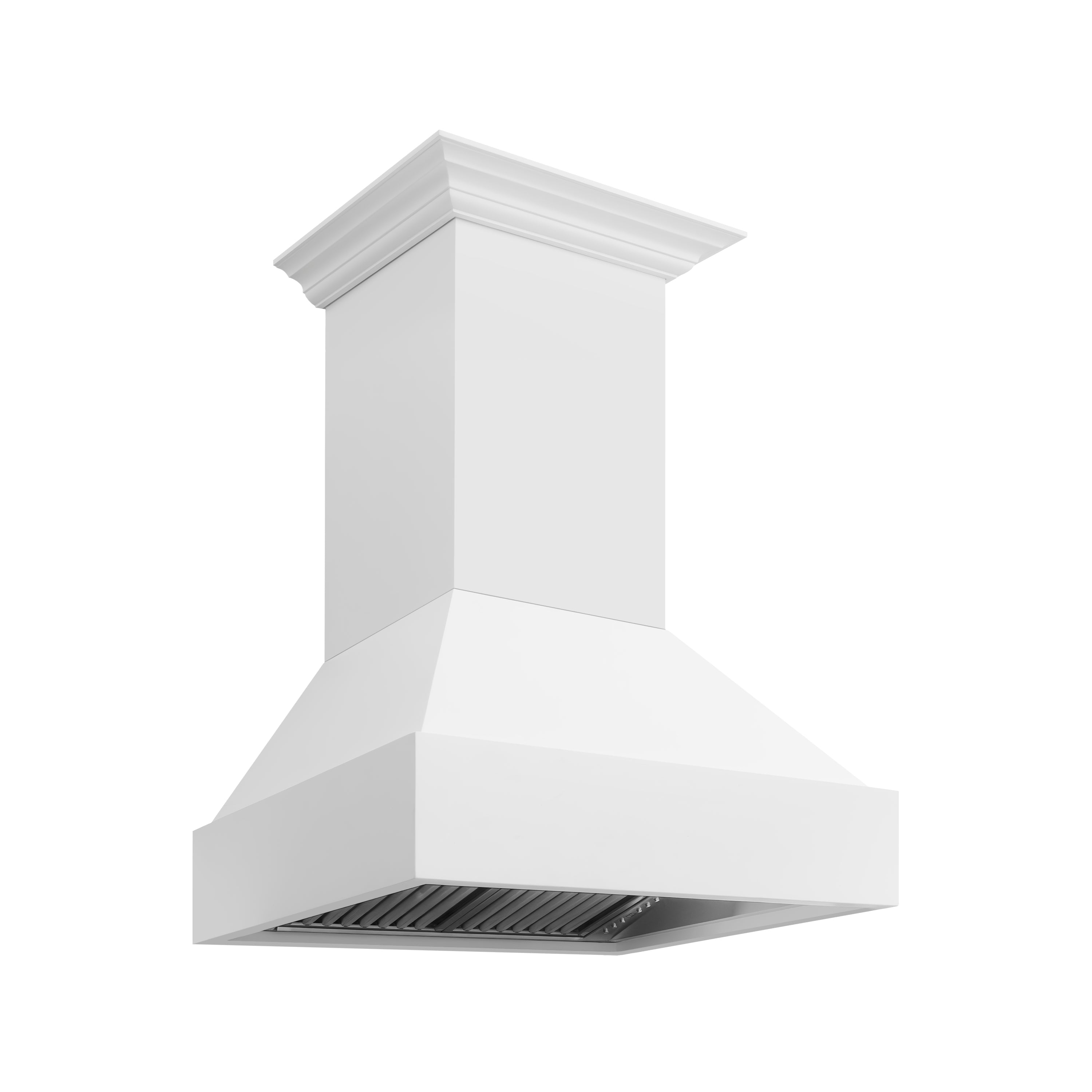 ZLINE 30 in. Wooden Wall Mount Range Hood 400 CFM Rustic Bright White Finish (355WW-30)