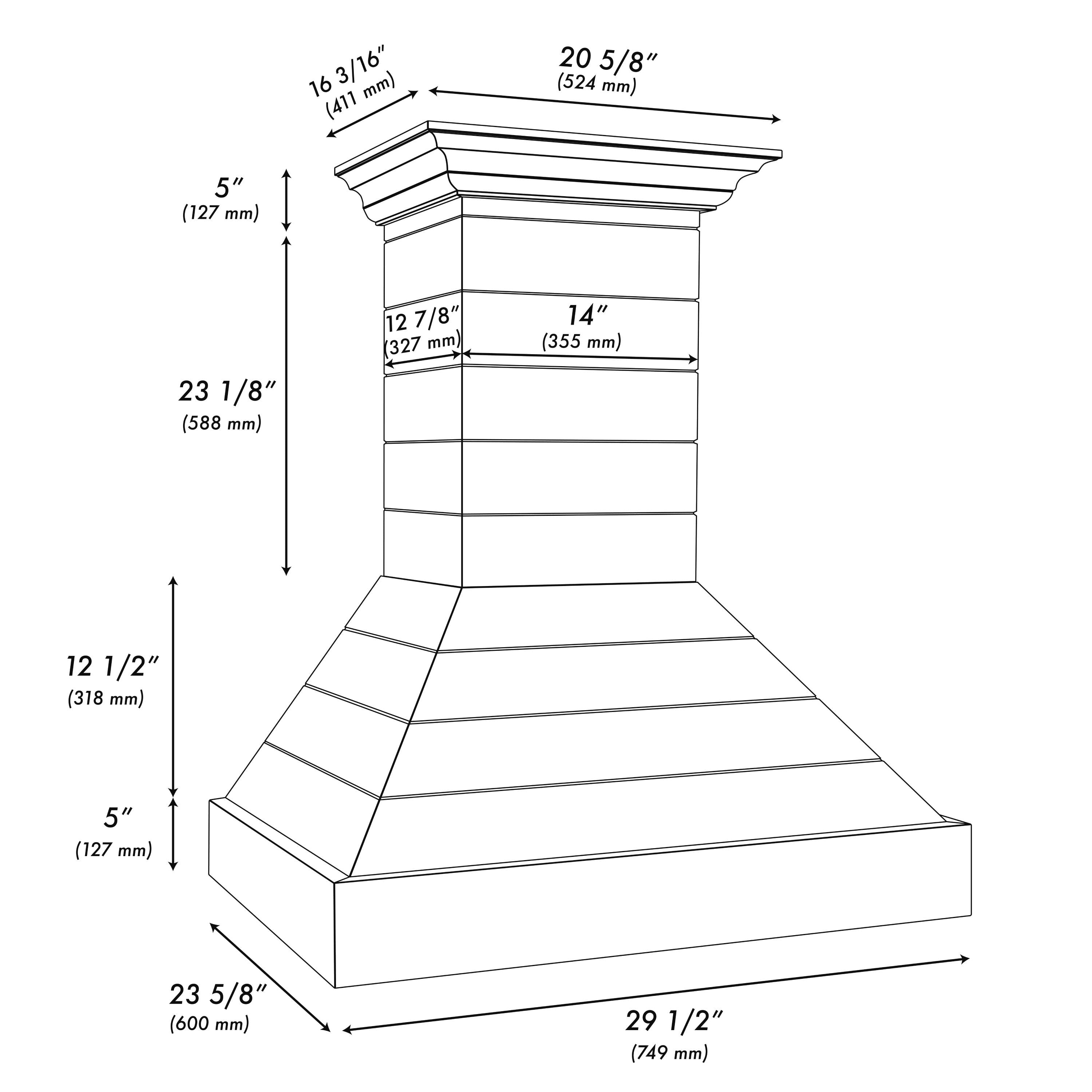 ZLINE 30 in. Wall Mount Range Hood, 400 CFM, Wooden Rustic Shiplap Bright White Finish with Stainless Steel Accents (365WW-30)