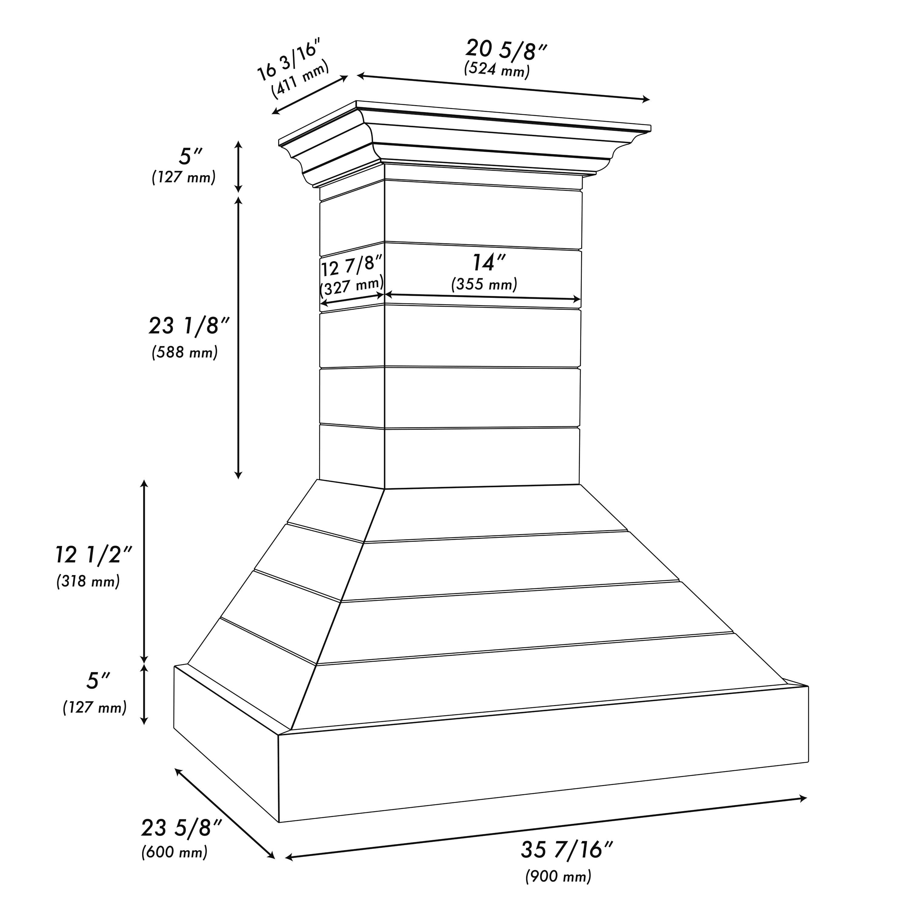 ZLINE 36 in. Wooden Wall Mount Range Hood 700 CFM Rustic Shiplap Bright White with Stainless Steel Accents (365WW-36)