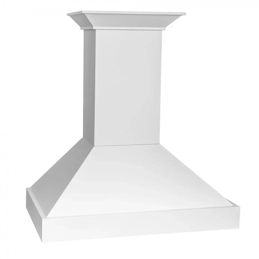 ZLINE 30 in. Wall Mount Range Hood, 400 CFM, Convertible, Smooth Bright White, KBWW-30