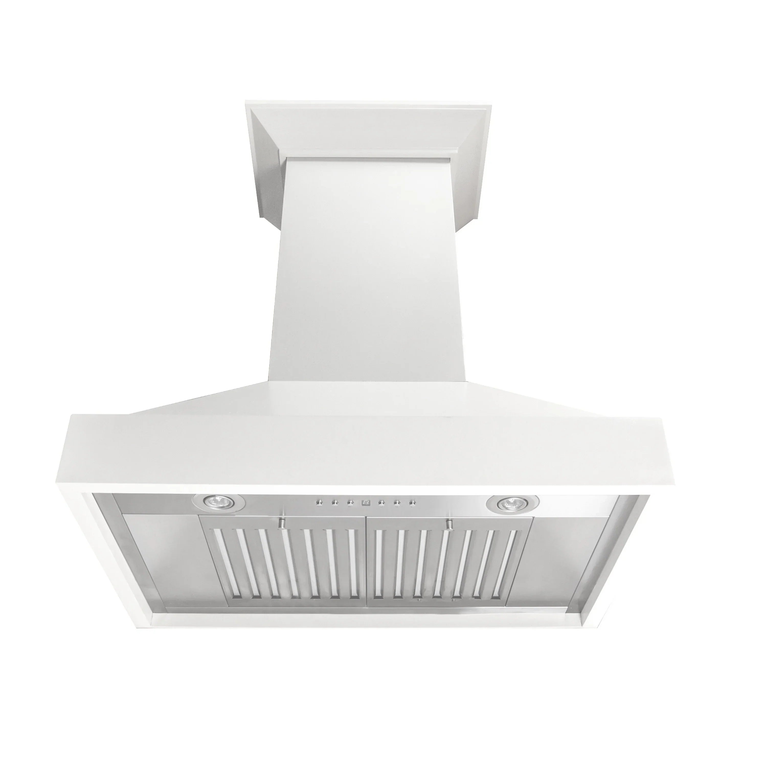 ZLINE 30 in. Wall Mount Range Hood, 400 CFM, Convertible, Smooth Bright White, KBWW-30