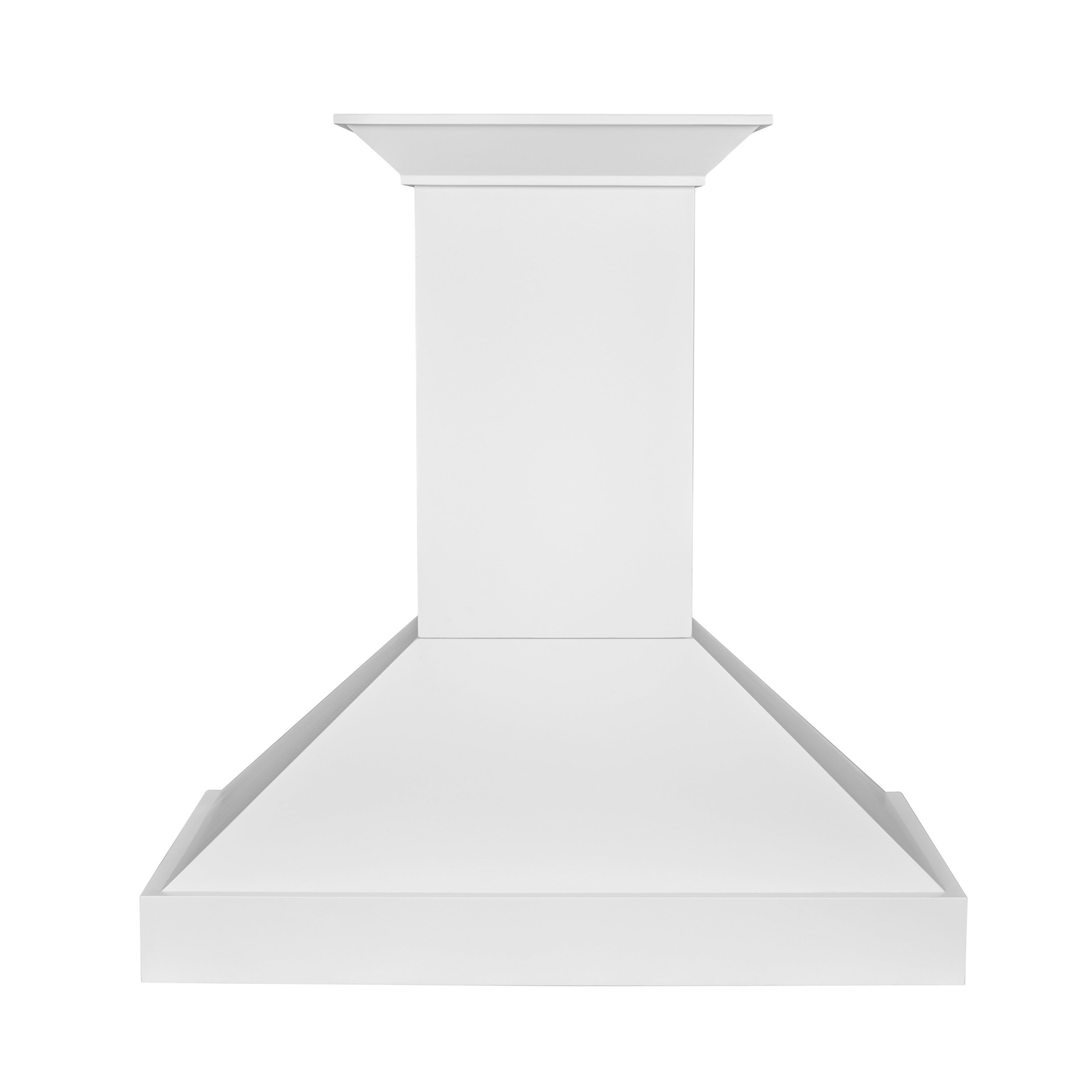 ZLINE 36 in. Wall Mount Range Hood 400 CFM Convertible Wooden Bright White Finish (KBWW-36)