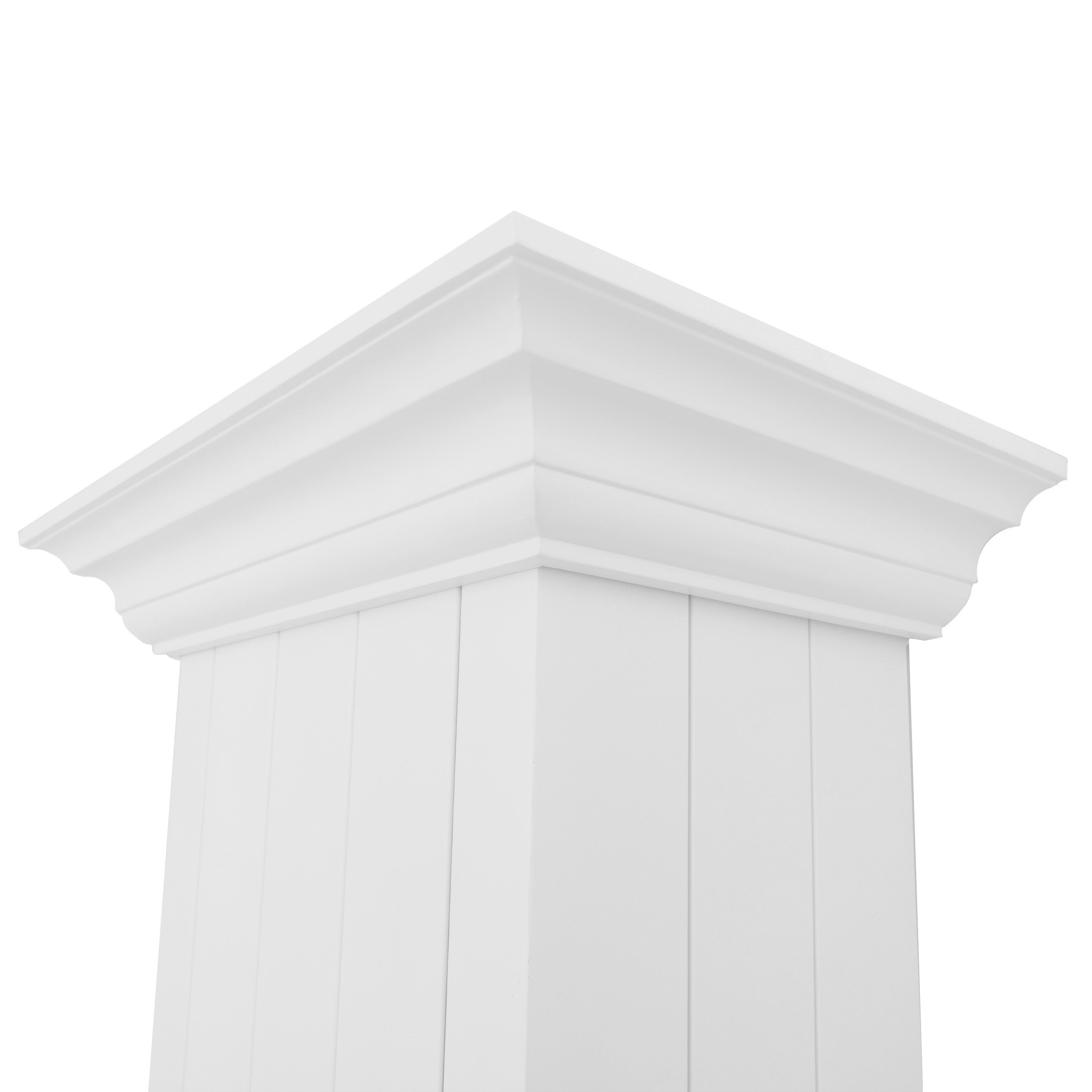 ZLINE 30 in. Wall Mount Range Hood 400 CFM Convertible Wooden Shiplap Bright White Finish (KPWW-30)