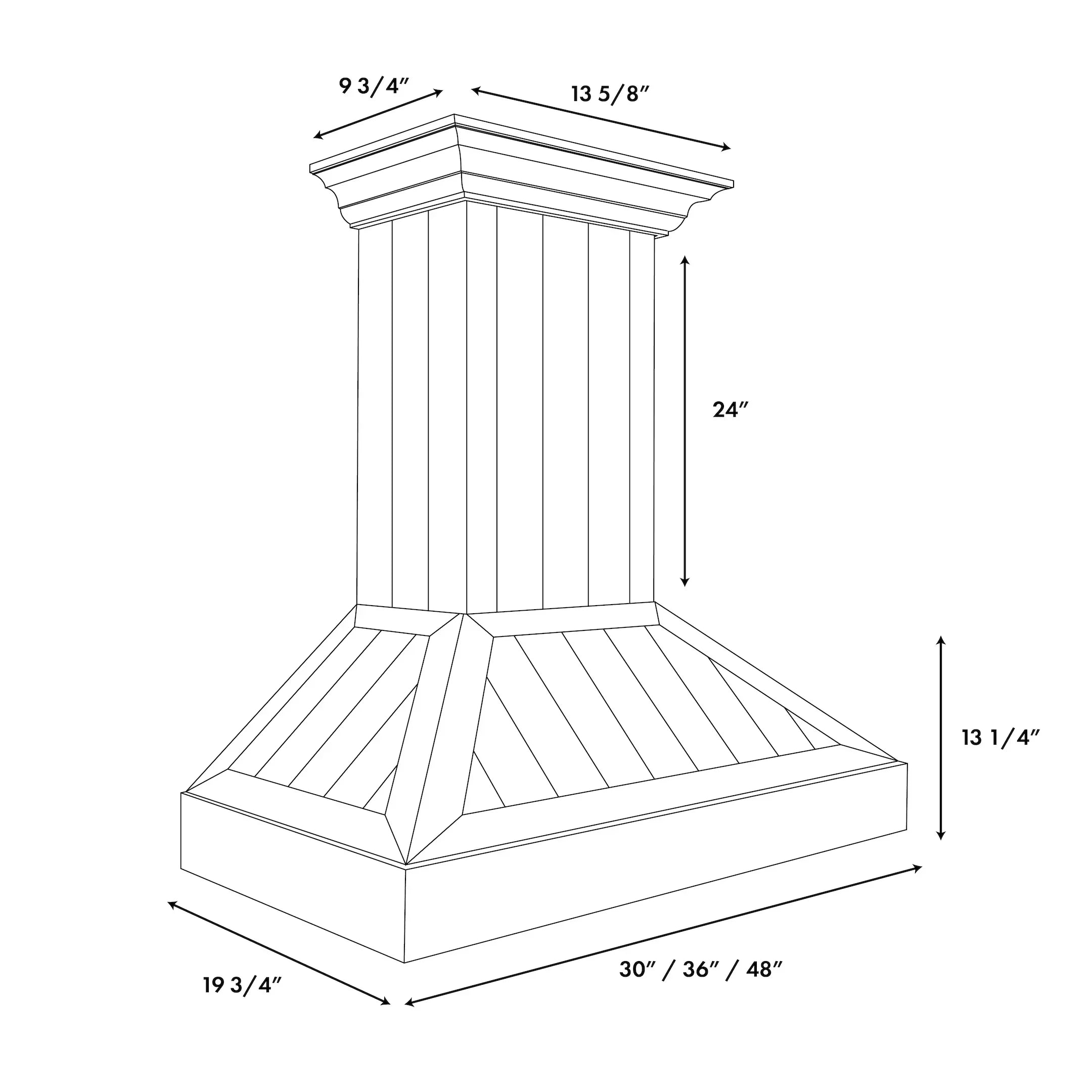 ZLINE 30 in. Wall Mount Range Hood 400 CFM Convertible Wooden Shiplap Bright White Finish (KPWW-30)