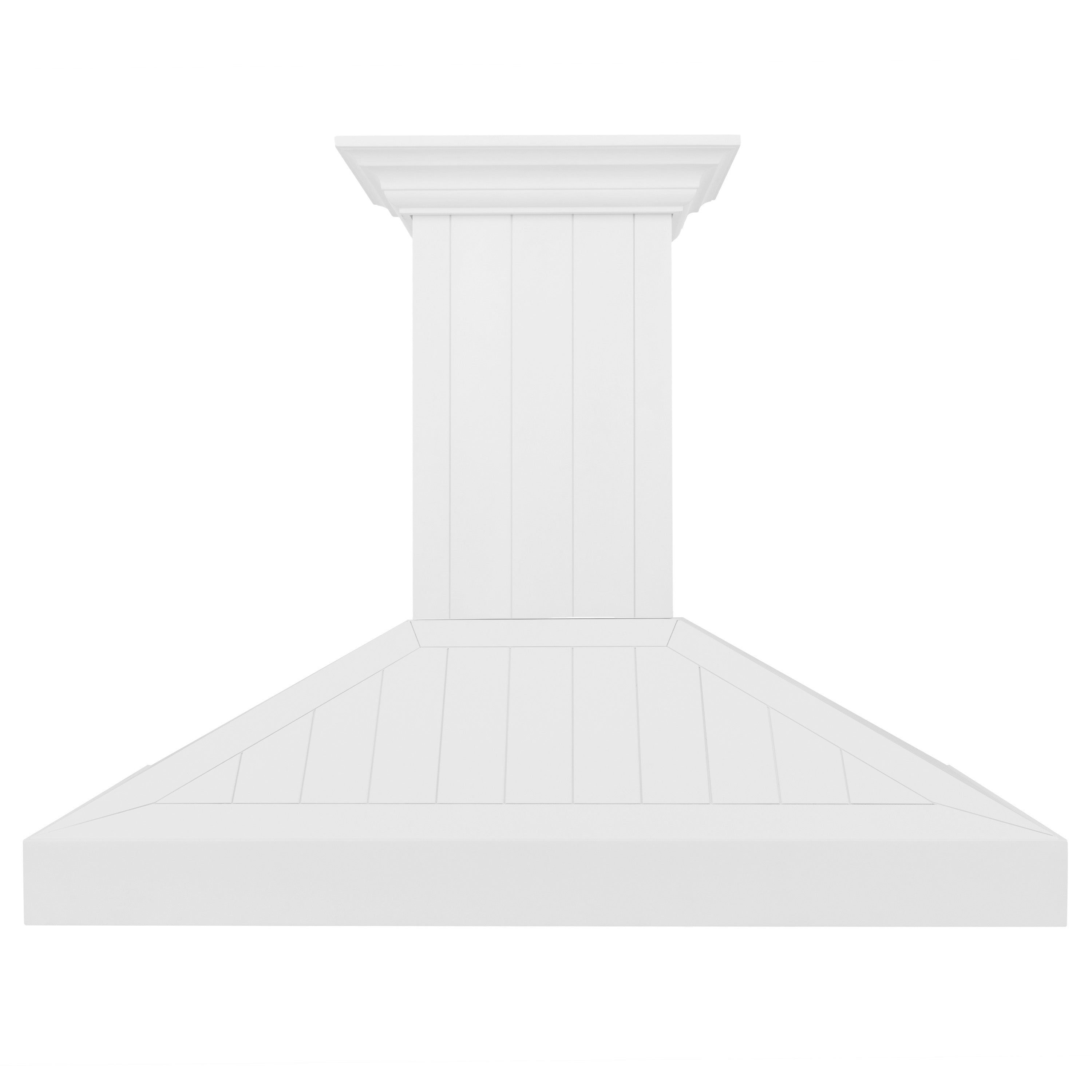 ZLINE 48 in. Wall Mount Range Hood, 400 CFM, Convertible, Wooden Shiplap Bright White Finish (KPWW-48)