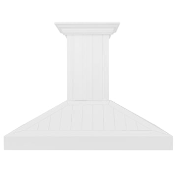 ZLINE 48 in. Wall Mount Range Hood, 400 CFM, Convertible, Wooden Shiplap Bright White Finish (KPWW-48)