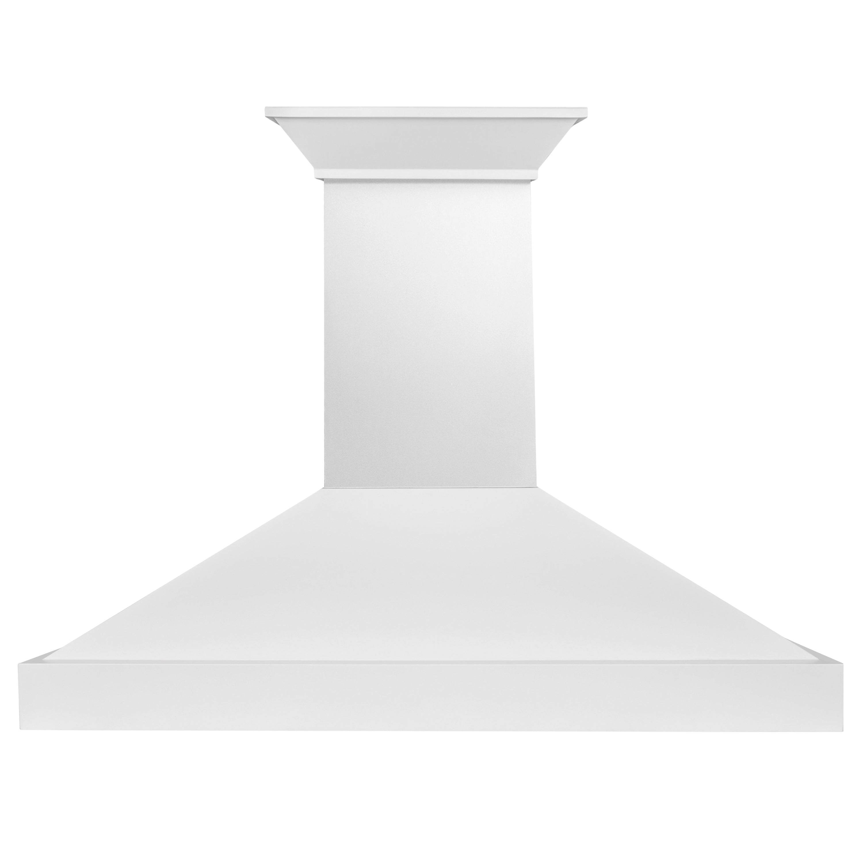 ZLINE 48 in. Wall Mount Range Hood 400 CFM Convertible Wooden Smooth Bright White Finish (KBWW-48)