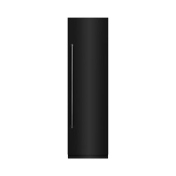 ZLINE 24 in. Column Refrigerator, 12.5 Cu. Ft., Black Stainless Steel with Graphite Gray Interior (RCRV-BS-24)