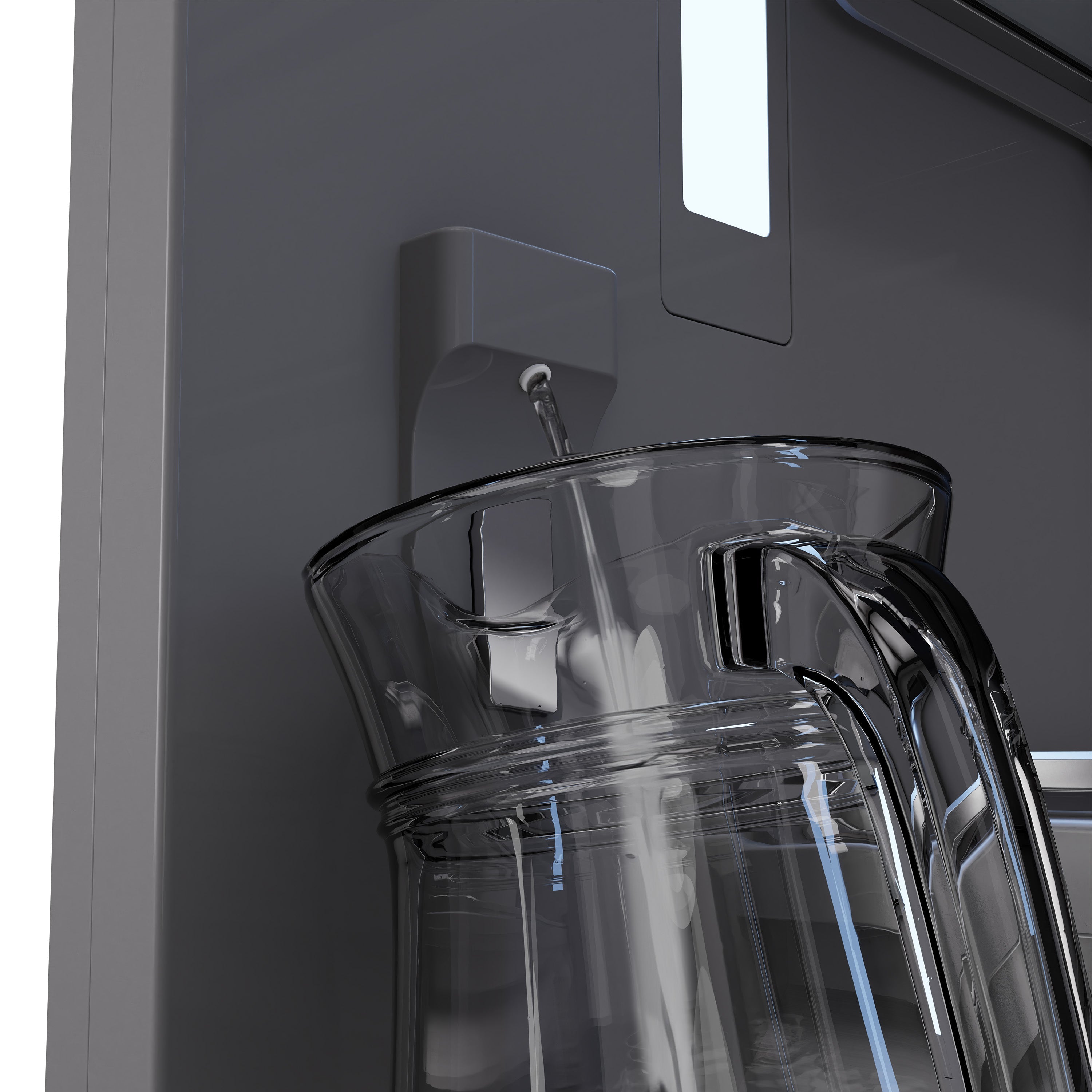 ZLINE 36 in. Built-In Bottom Freezer Refrigerator 19.8 Cu. Ft. Water Dispenser Ice Maker Black Stainless Steel Graphite Gray Interior (GRBIT-BS-36)
