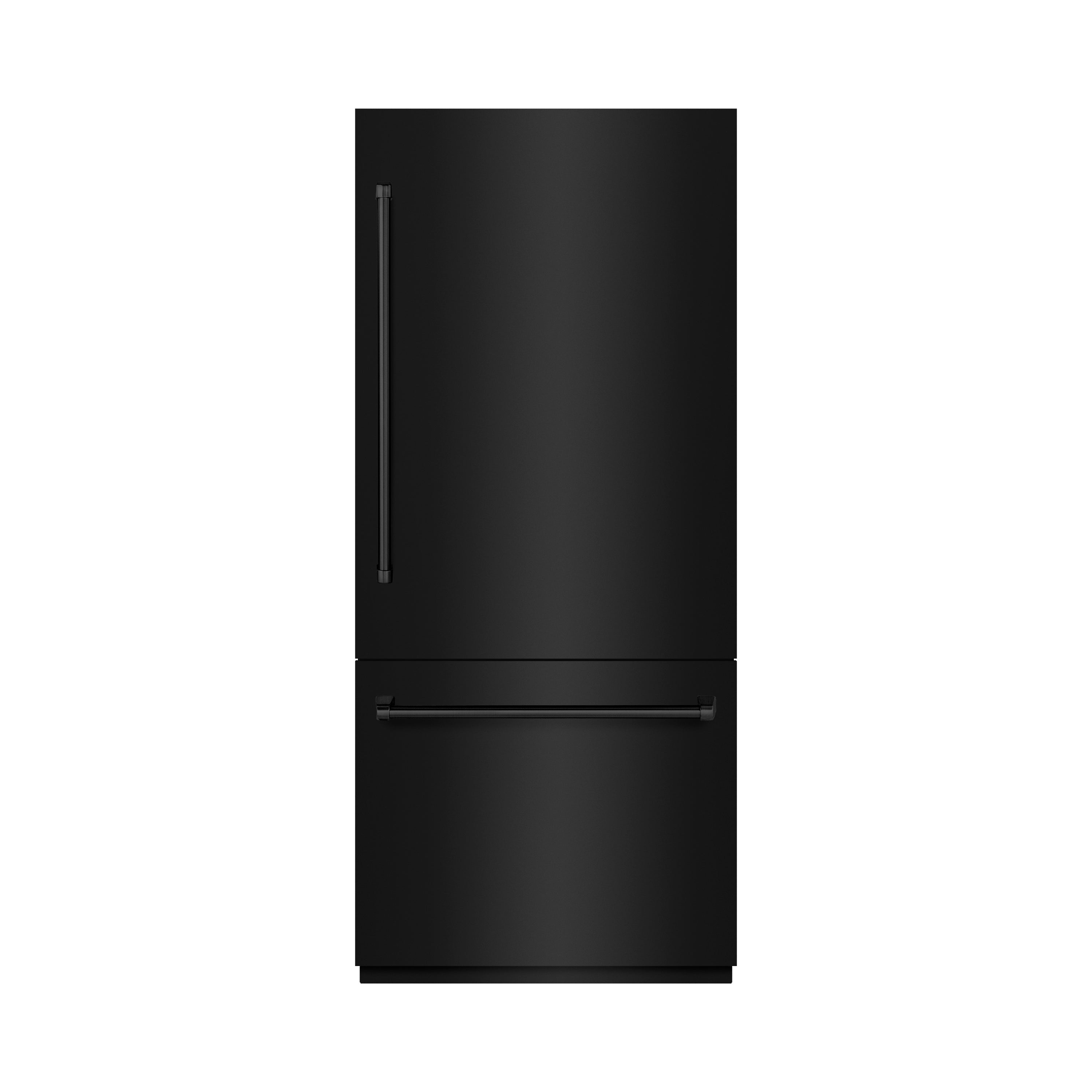 ZLINE 36 in Built-In Bottom Freezer Refrigerator 19.8 cu. ft. Water Dispenser Ice Maker Black Stainless Steel (RBIT-BS-36)