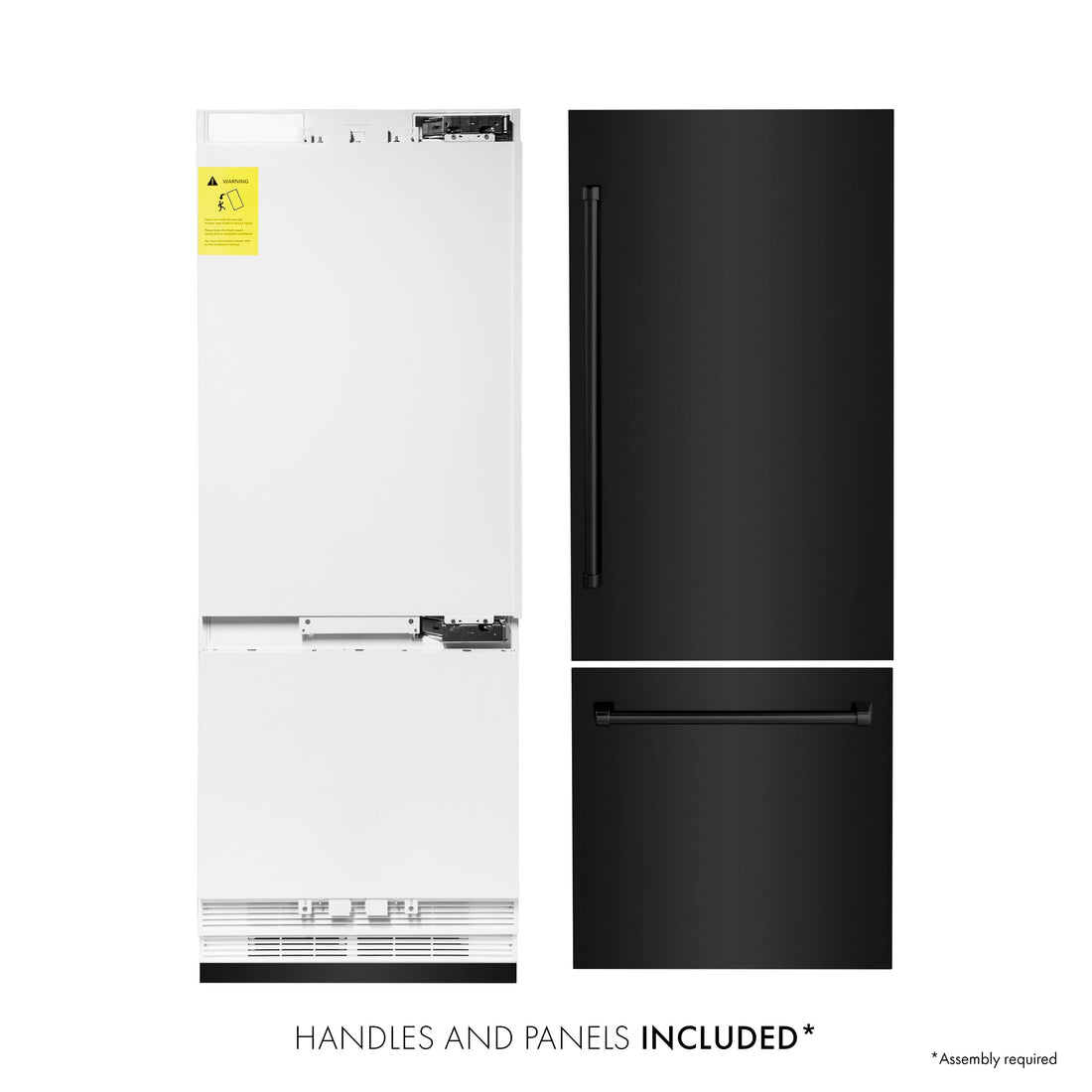 ZLINE 30 in. Built-In Refrigerator 16.1 cu. ft. Internal Water & Ice Dispenser Black Stainless Steel (RBIV-BS-30)
