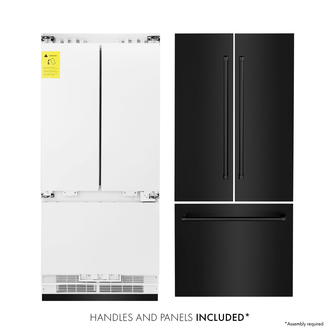 ZLINE 36 in. Built-In Refrigerator 19.6 cu. ft. Internal Water & Ice Dispenser Black Stainless Steel (RBIV-BS-36)