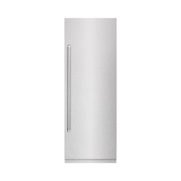ZLINE 30 in. Column Refrigerator 16.7 Cu. Ft. Satin Stainless Steel with Graphite Gray Interior (RCRV-SN-30)