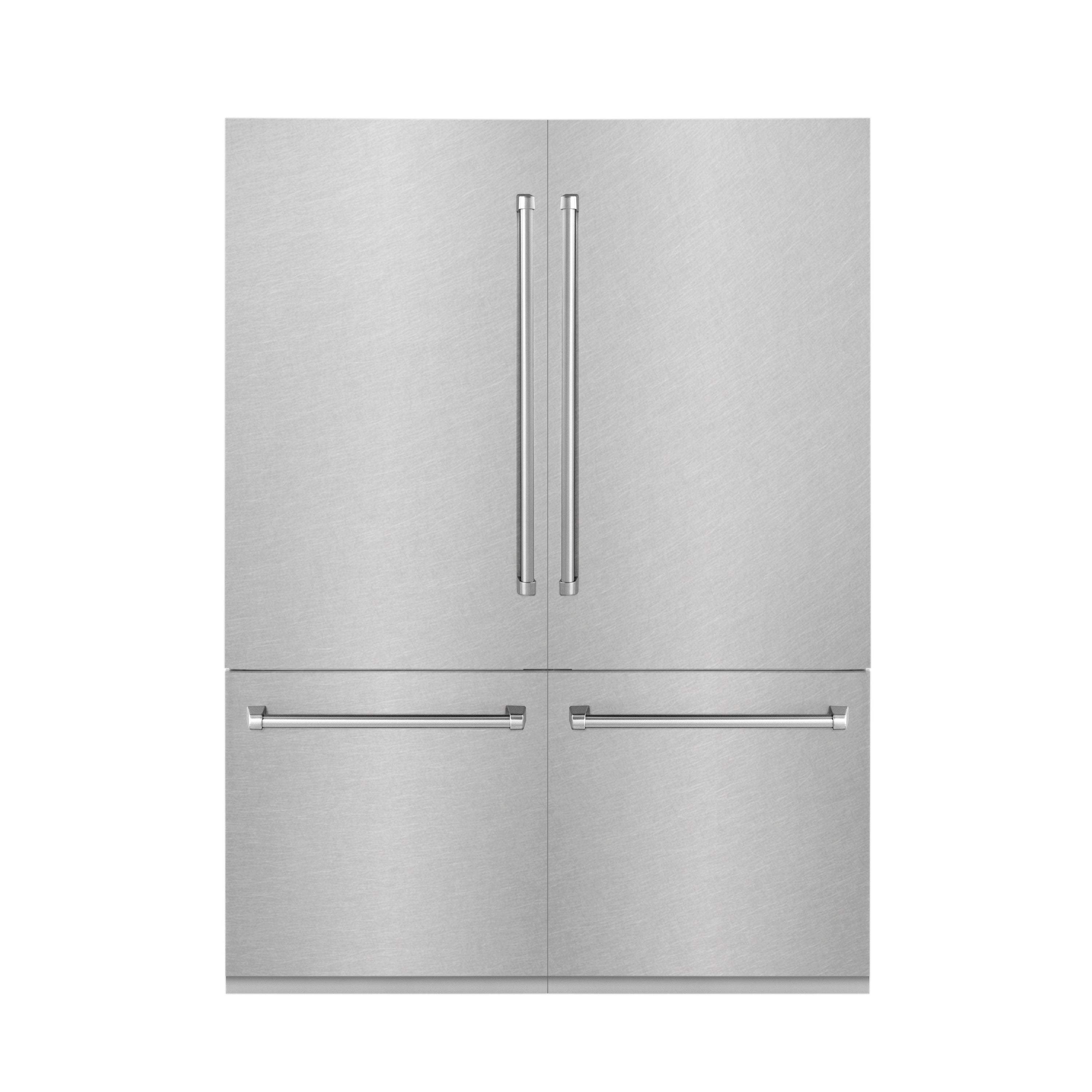 ZLINE 60-Inch Built-In French Door Refrigerator 32.2 cu. ft. Bottom Freezer with Water Dispenser & Ice Maker Satin Stainless Steel (RBIV-SN-60)
