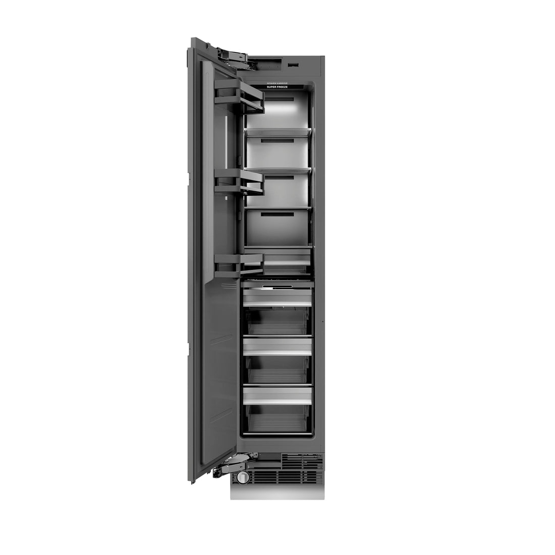 ZLINE 18" 8.6 cu. ft. Panel Ready Left Hinge Column Freezer with Graphite Gray Interior, RBCFVL-18