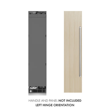 ZLINE 18" 8.6 cu. ft. Panel Ready Left Hinge Column Freezer with Graphite Gray Interior, RBCFVL-18