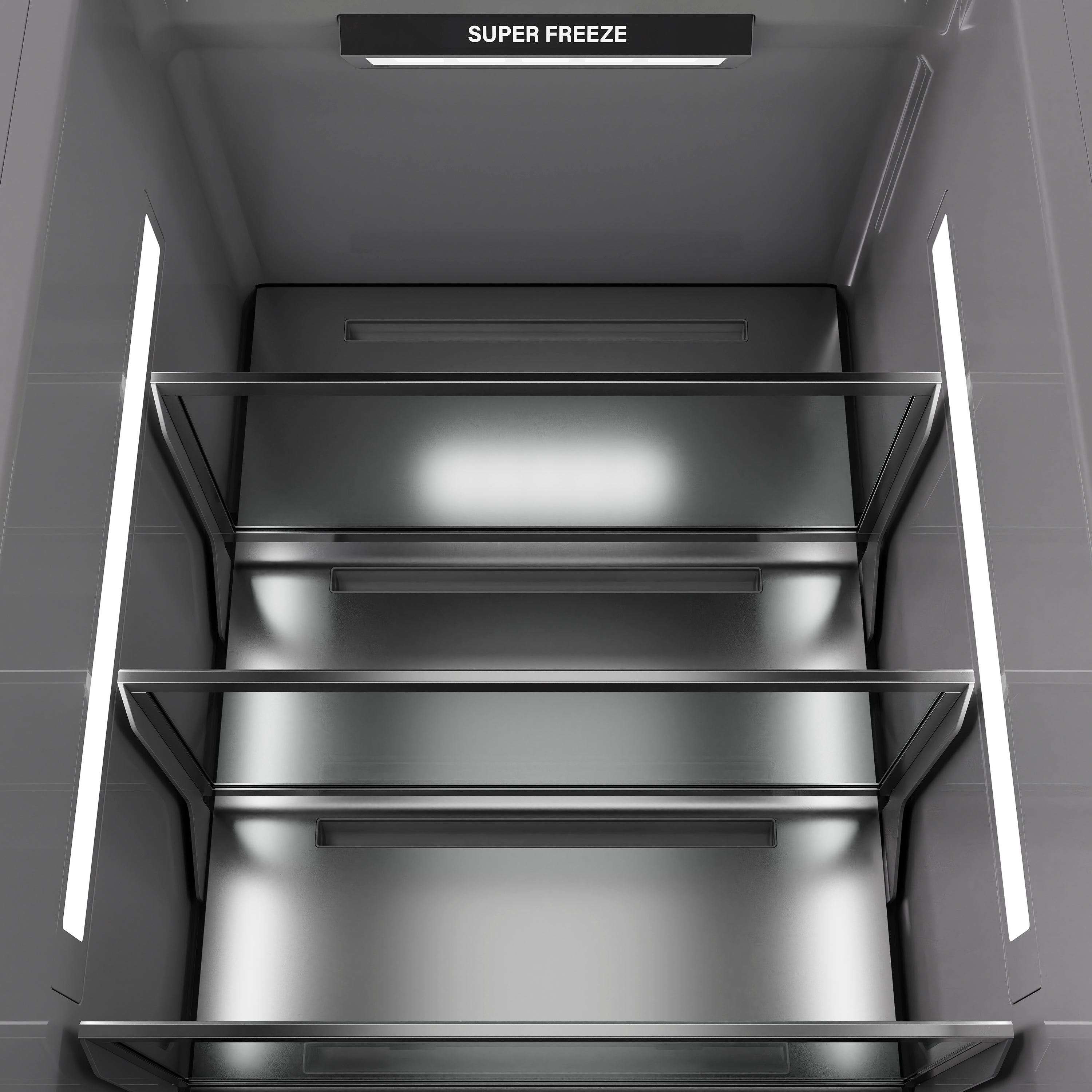 ZLINE Autograph 18" 8.6 cu. ft. Panel Ready Left Hinge Column Freezer with Graphite Gray Interior and Champagne Bronze Accents, RBCFVLZ-18-CB