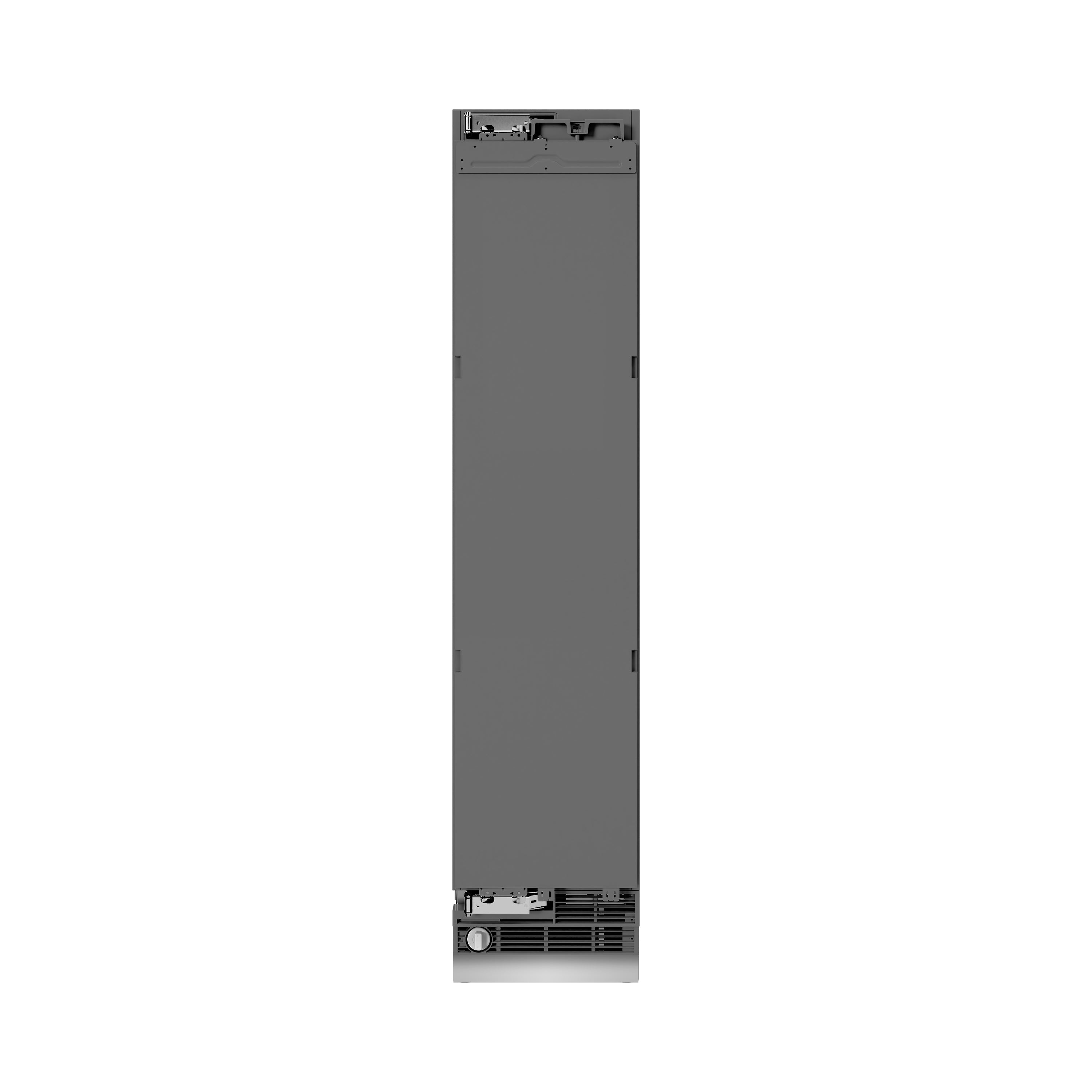 ZLINE Autograph 18" 8.6 cu. ft. Panel Ready Left Hinge Column Freezer with Graphite Gray Interior and Polished Gold Accents, RBCFVLZ-18-G