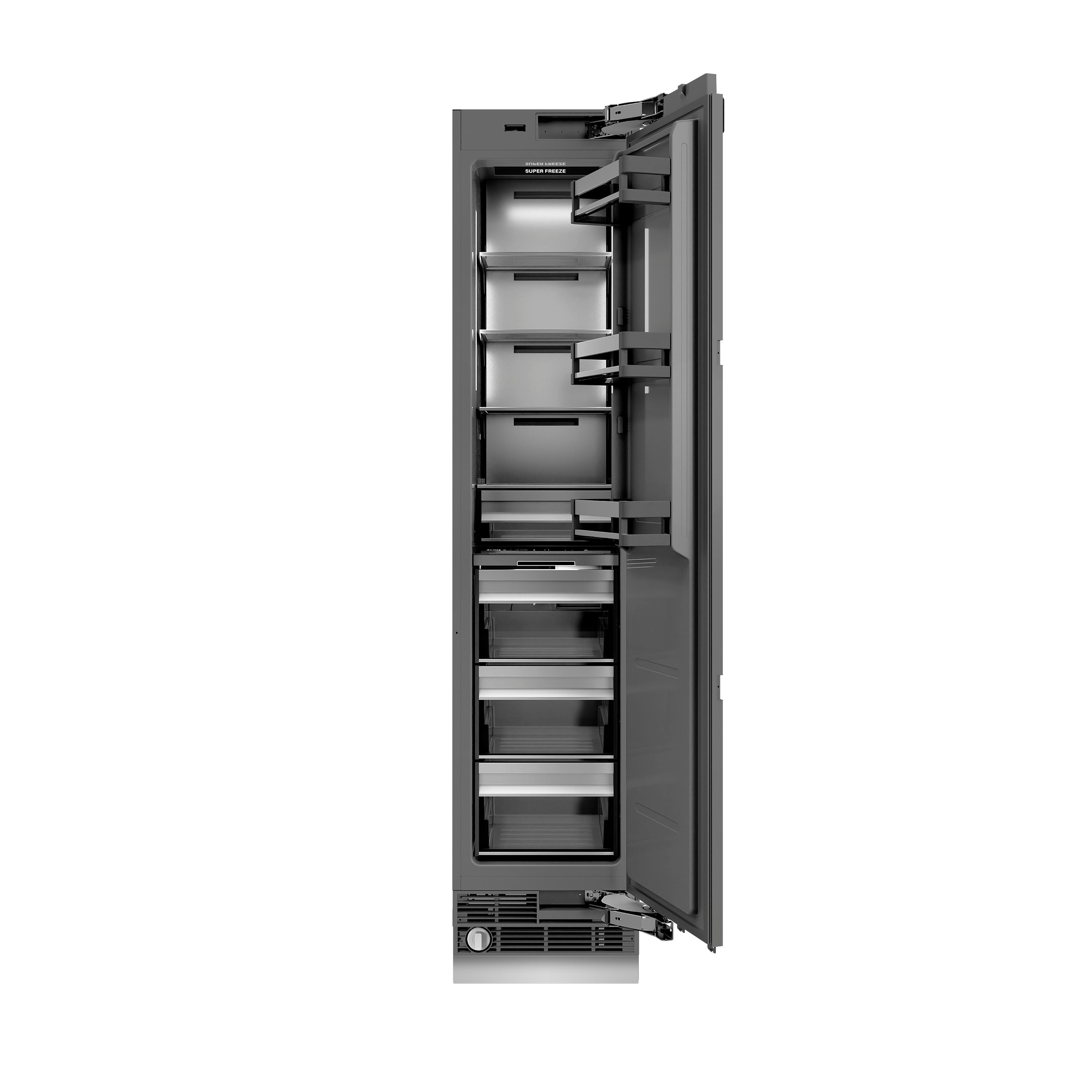 ZLINE 18" 8.6 cu. ft. Panel Ready Right Hinge Column Freezer with Graphite Gray Interior, RBCFVR-18
