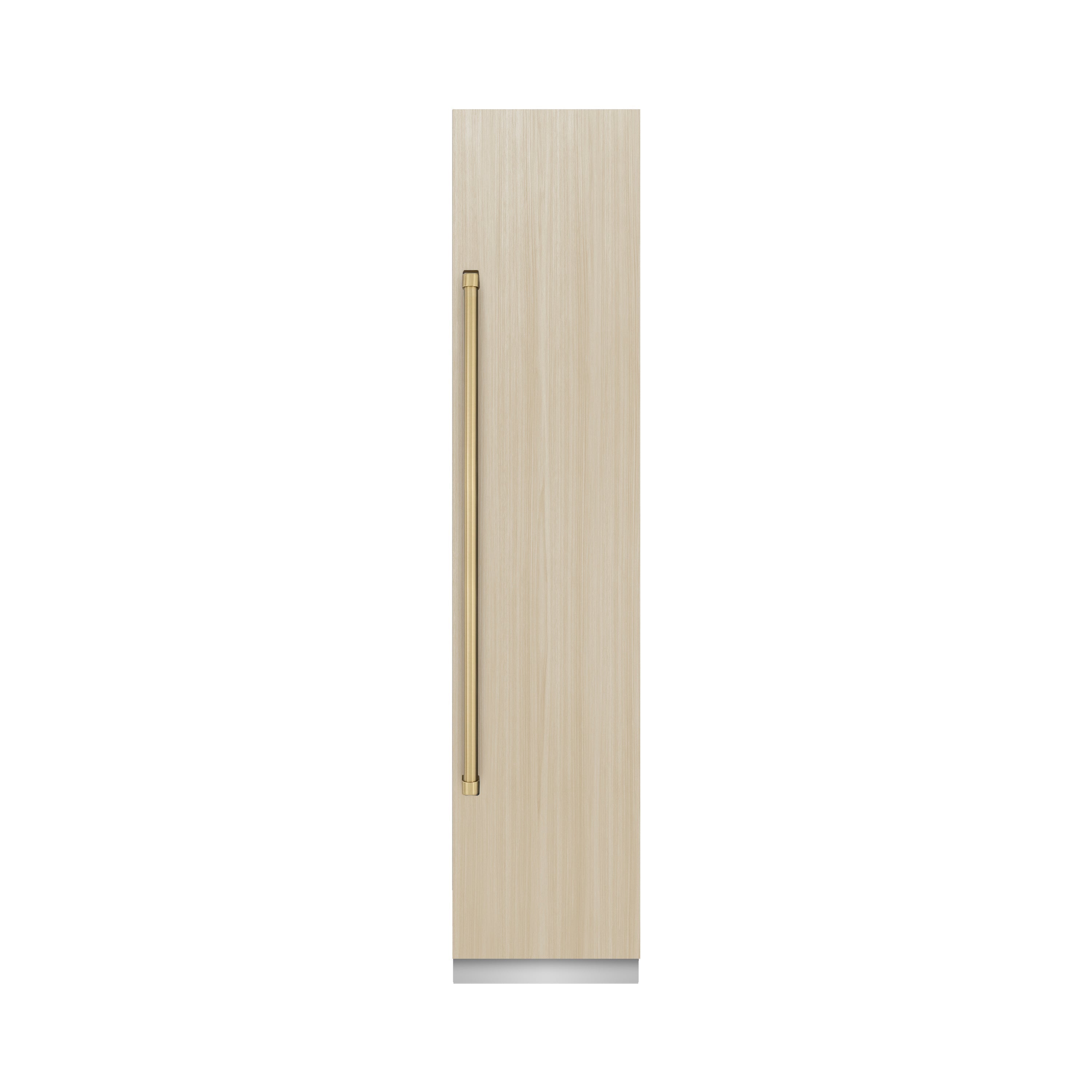 ZLINE Autograph 18" 8.6 cu. ft. Panel Ready Right Hinge Column Freezer with Graphite Gray Interior and Champagne Bronze Accents, RBCFVRZ-18-CB