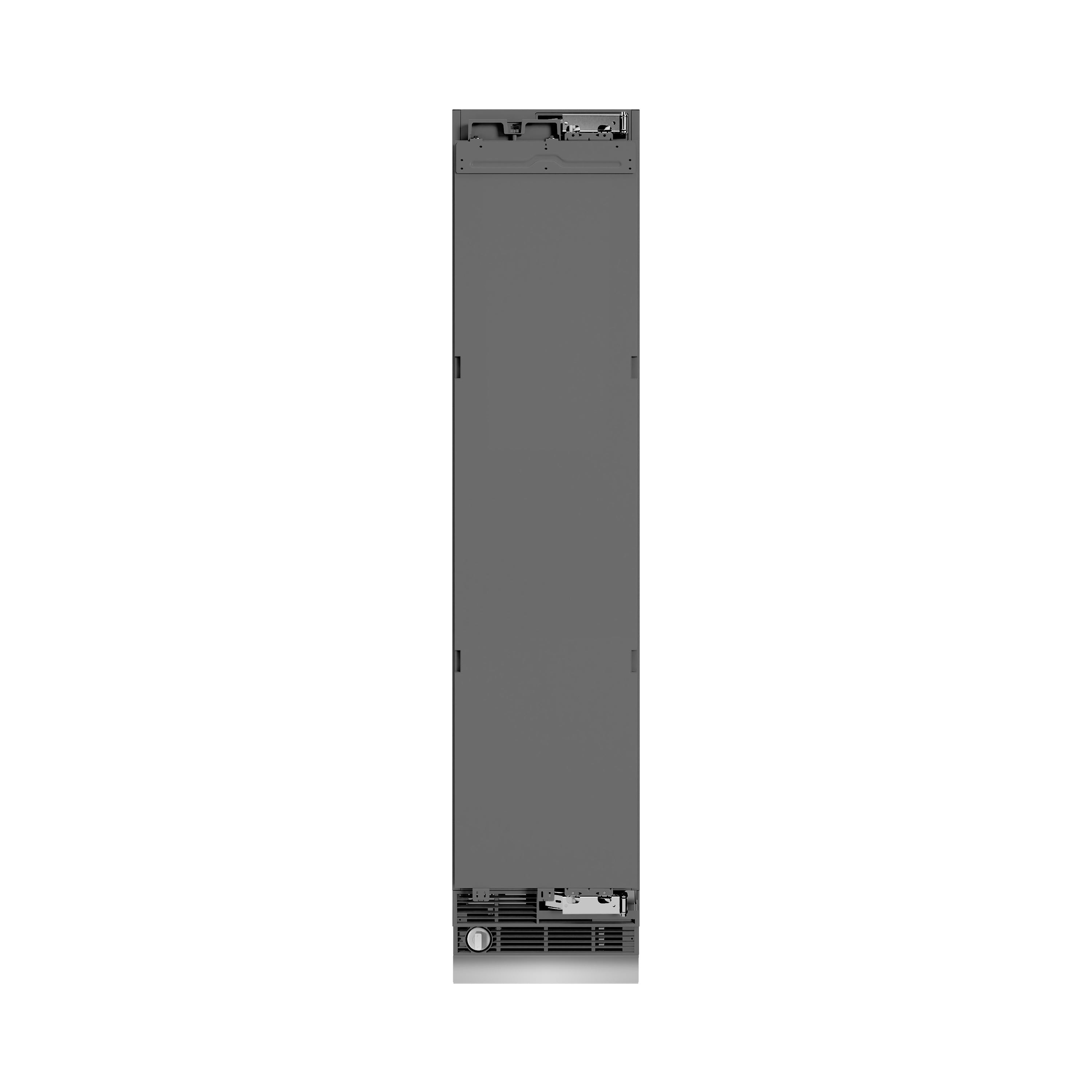 ZLINE Autograph 18" 8.6 cu. ft. Panel Ready Right Hinge Column Freezer with Graphite Gray Interior and Champagne Bronze Accents, RBCFVRZ-18-CB