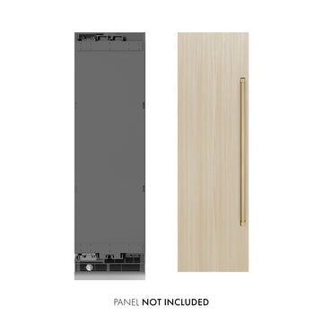 ZLINE Autograph 24" 12.4 cu. ft. Panel Ready Column Freezer with Graphite Gray Interior and Champagne Bronze Accents, RBCFVZ-24-CB
