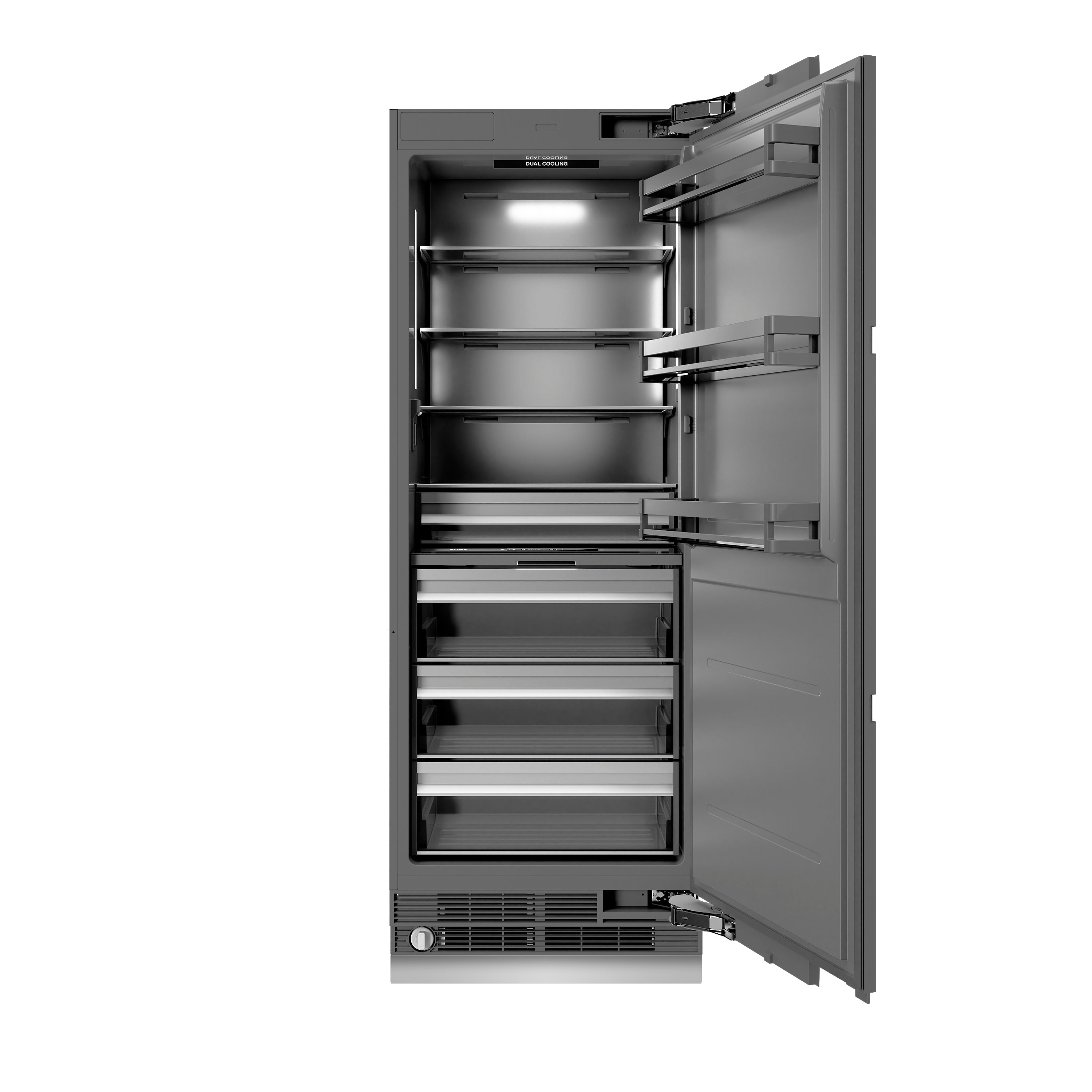 ZLINE 30 in. Column Refrigerator 16.7 Cu. Ft. Panel Ready Graphite Gray Interior (RBCRV-30)