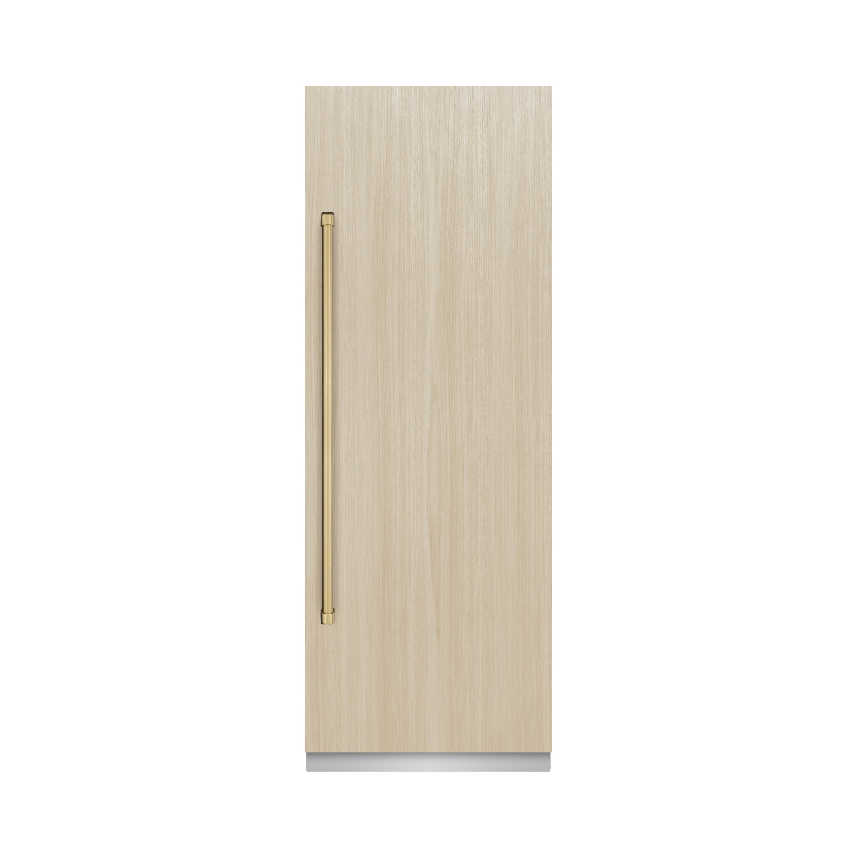 ZLINE 30 in. Panel Ready Column Refrigerator 16.7 cu. ft. Graphite Gray Interior Champagne Bronze Accents (RBCRVZ-30-CB)