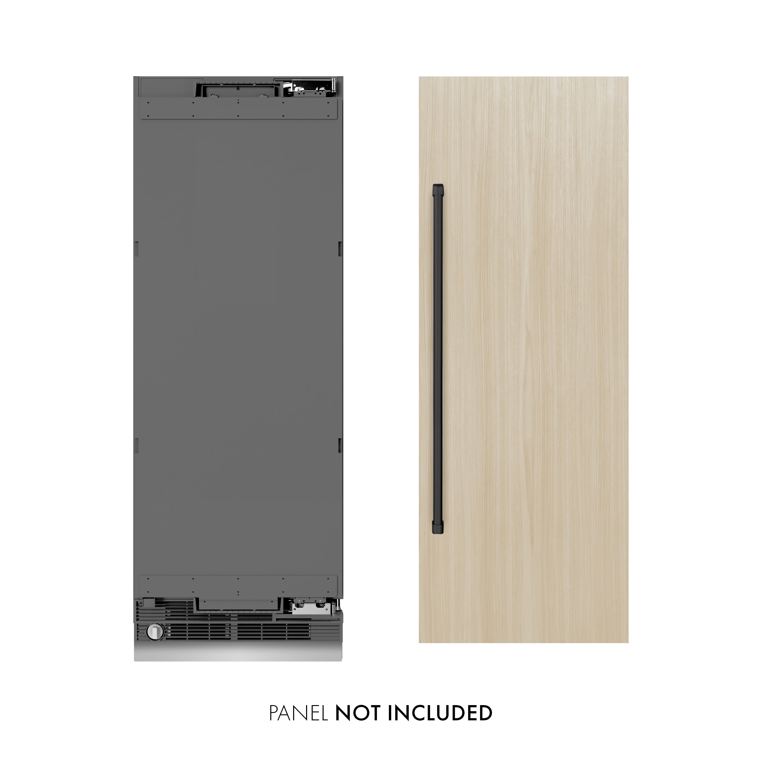 ZLINE 30 in. Panel Ready Column Refrigerator 16.7 Cu. Ft. Graphite Gray Interior Matte Black Accents (RBCRVZ-30-MB)