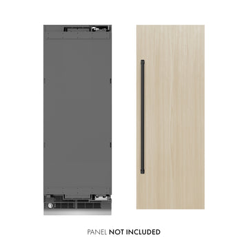 ZLINE 30 in. Panel Ready Column Refrigerator 16.7 Cu. Ft. Graphite Gray Interior Matte Black Accents (RBCRVZ-30-MB)
