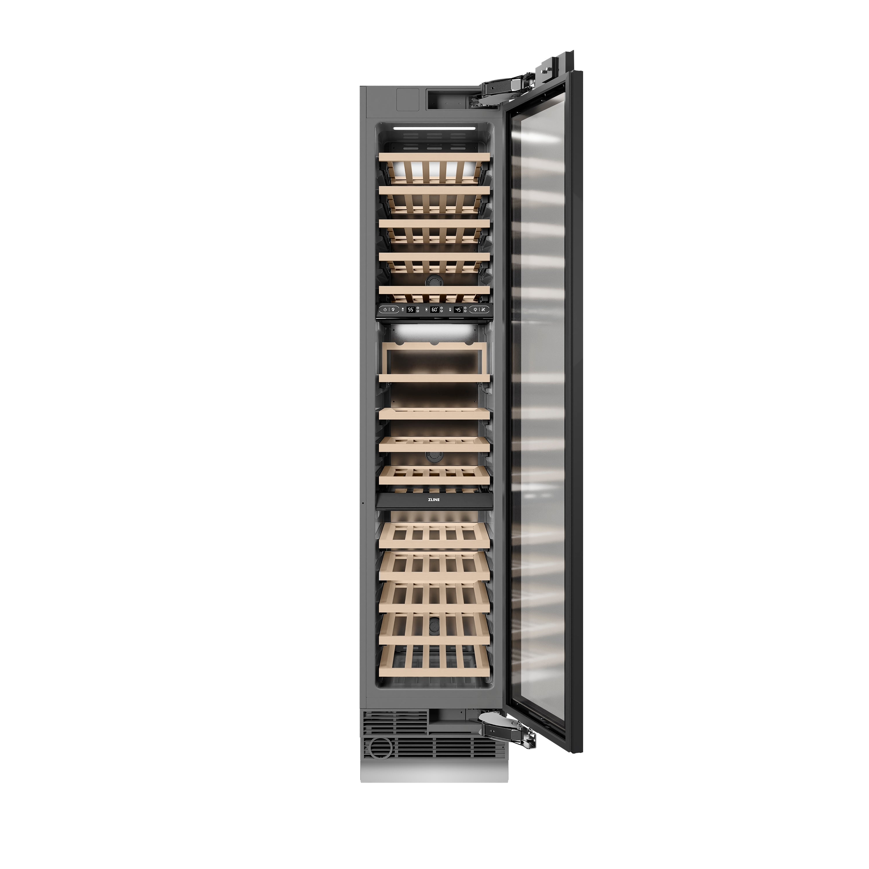 ZLINE 18" 9.0 cu. ft. Triple Zone 68 Bottle Panel Ready Right Hinge Column Wine Cooler, RBCWVR-18