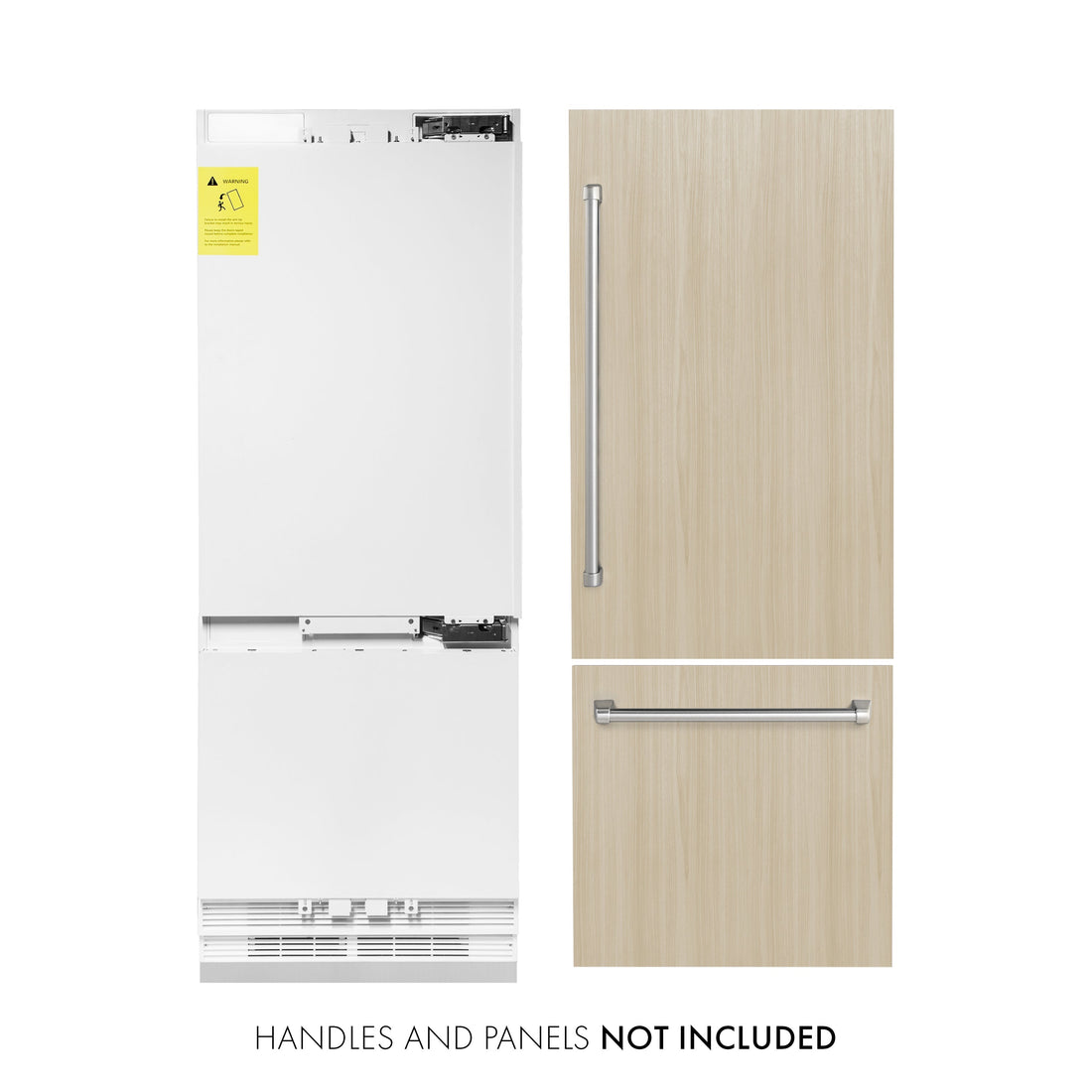 ZLINE 30 in Built-In Panel Ready Refrigerator 16.1 cu. ft. Bottom Freezer Internal Water & Ice Dispenser (RBIV-30)