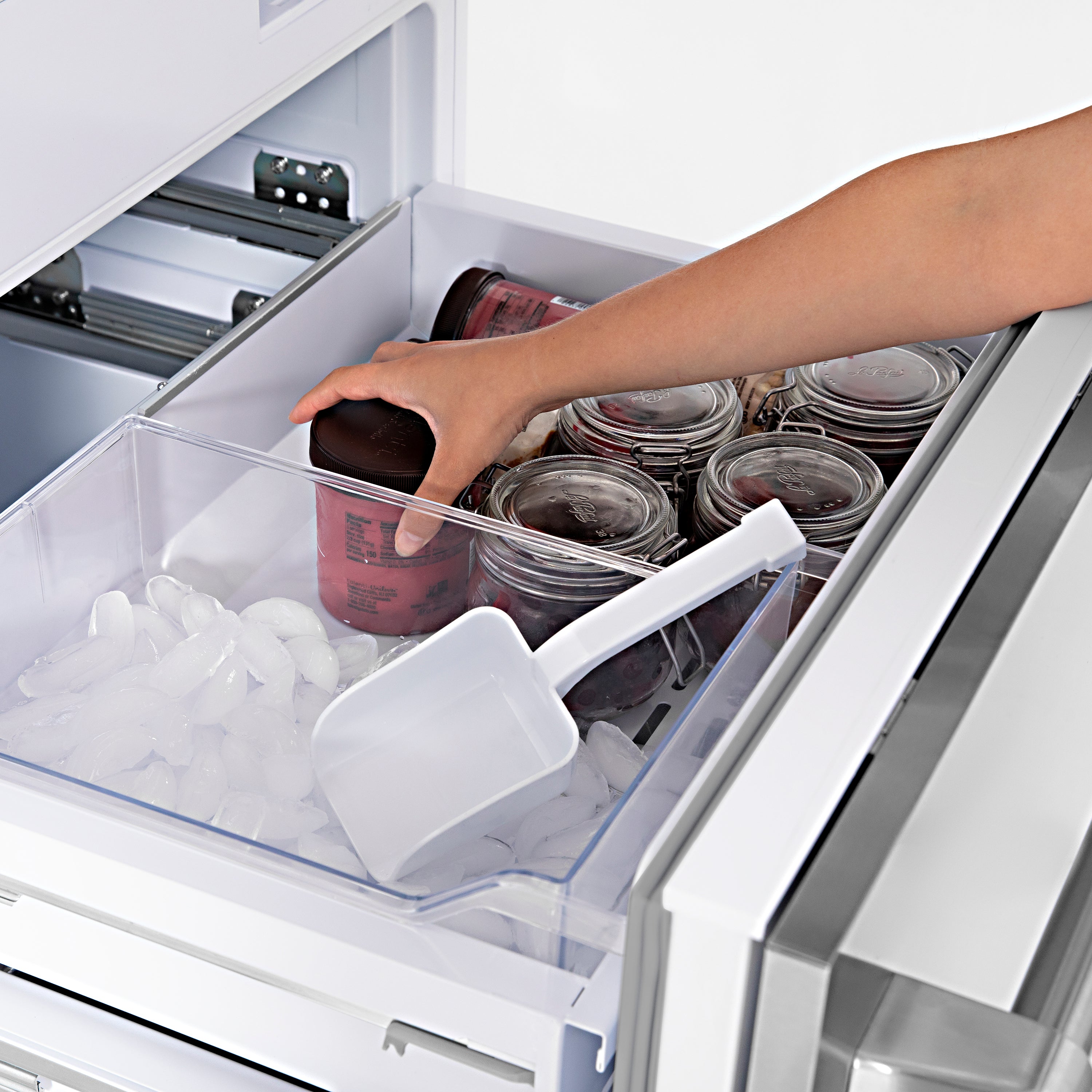ZLINE 60 in Built-In French Door Refrigerator 32.2 cu. ft Panel Ready Stainless Steel Handles (RBIV-60-SS)