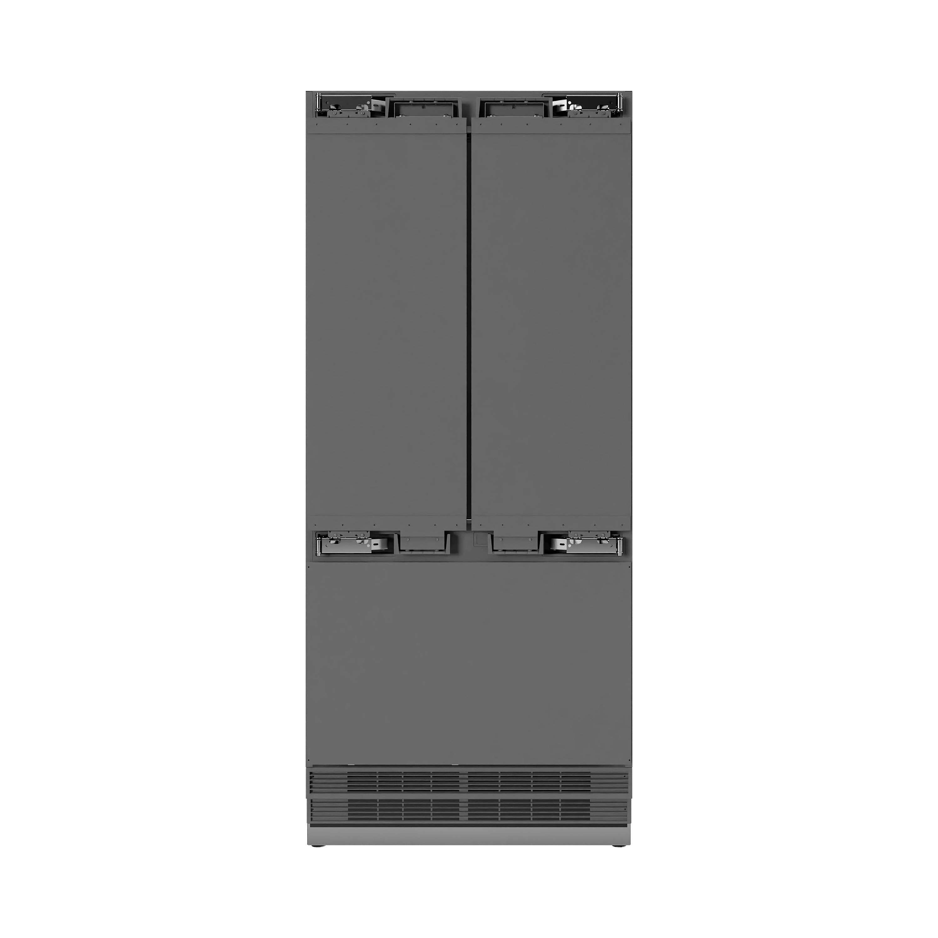 ZLINE 36 in. Panel Ready French Door Built-In Bottom Freezer Refrigerator, 19.6 cu. ft., Water Dispenser, Ice Maker, Stainless Steel Interior (SRBIV-36)
