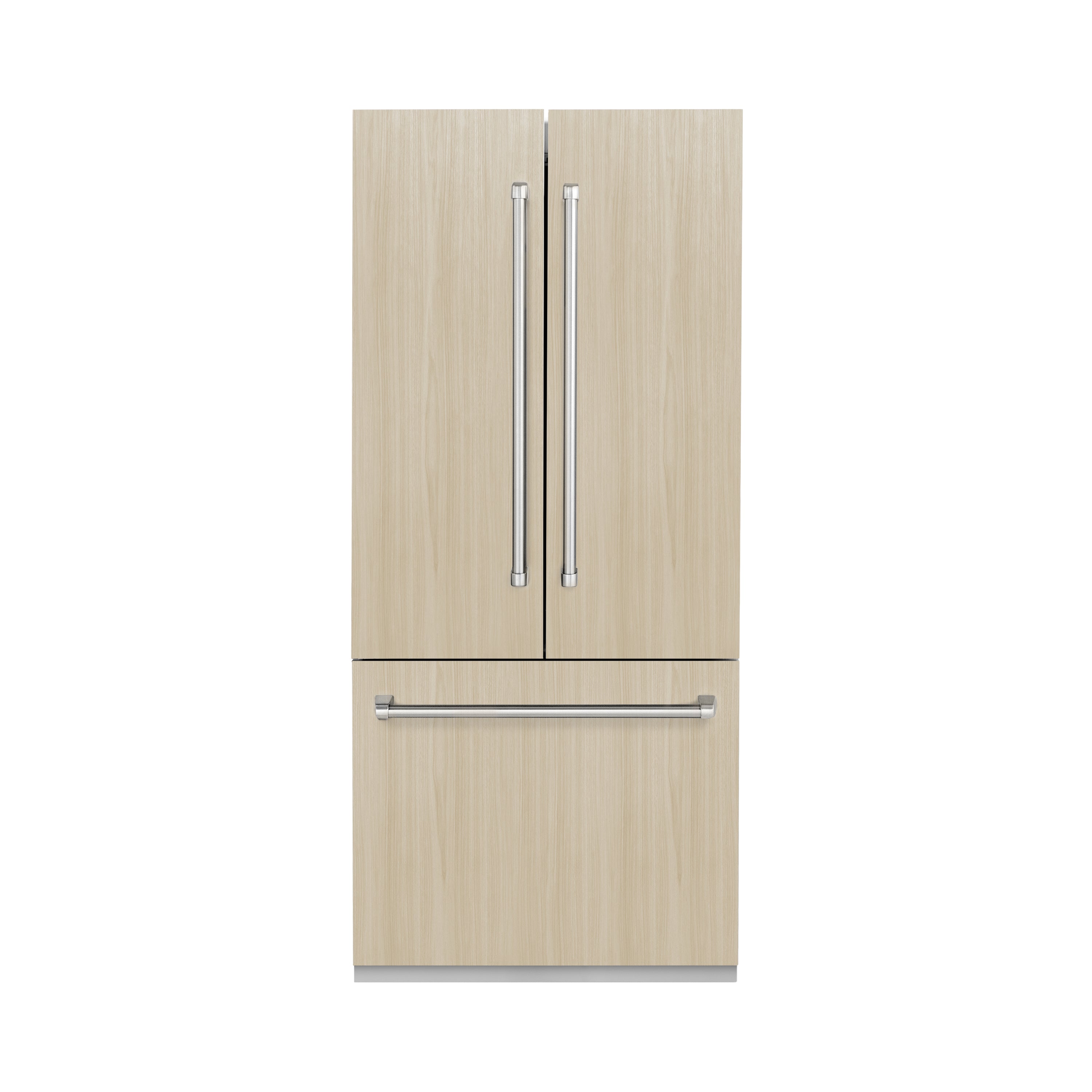 ZLINE 36 in. Panel Ready French Door Built-In Bottom Freezer Refrigerator, 19.6 cu. ft., Water Dispenser, Ice Maker, Stainless Steel Interior (SRBIV-36)