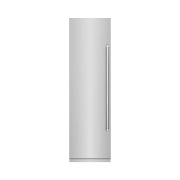 ZLINE 24" 12.4 cu. ft. Column Freezer in Stainless Steel with Graphite Gray Interior, RCFV-304-24