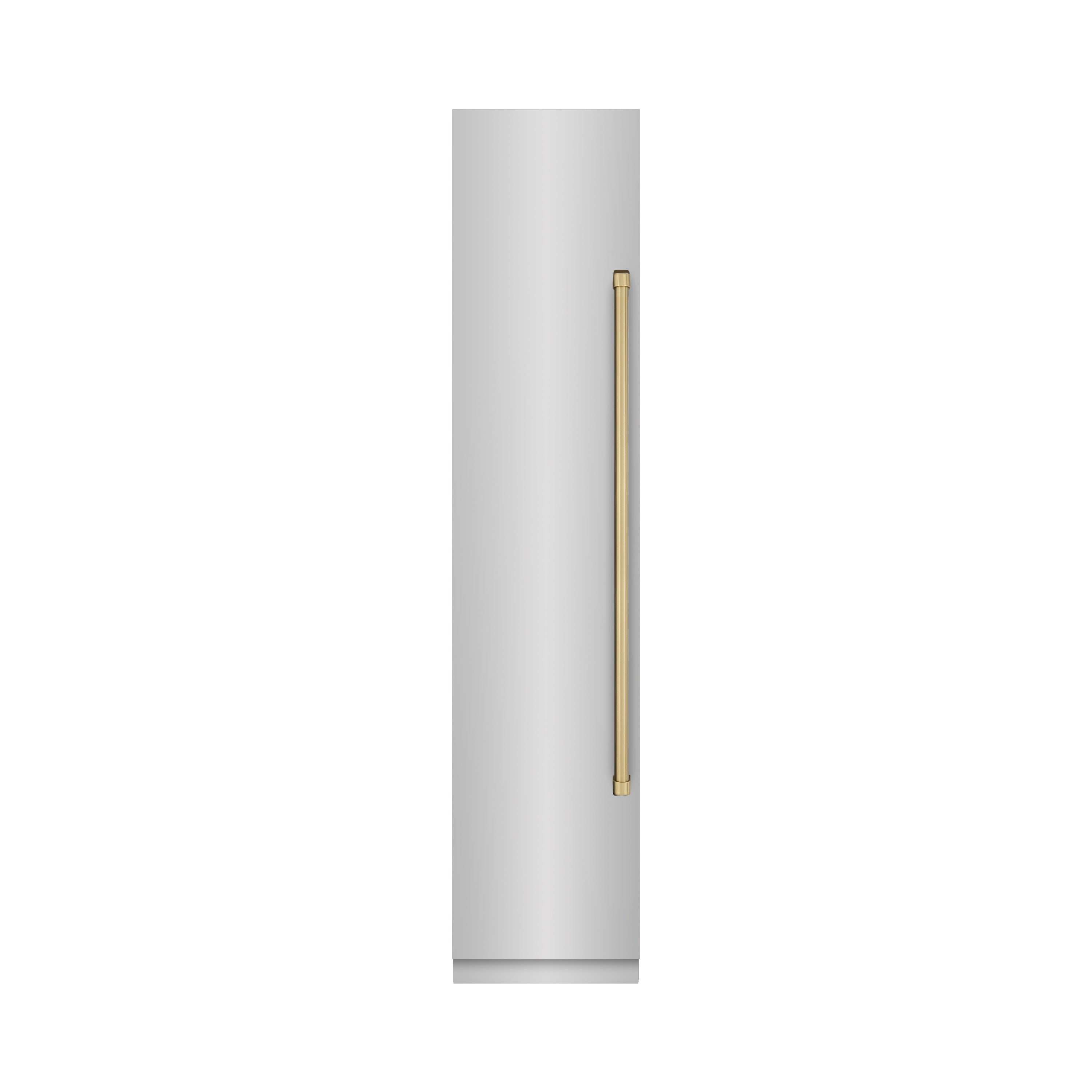 ZLINE Autograph 18" 8.6 cu. ft. Left Hinge Column Freezer in Stainless Steel with Graphite Gray Interior and Champagne Bronze Accents, RCFVLZ-30418-CB