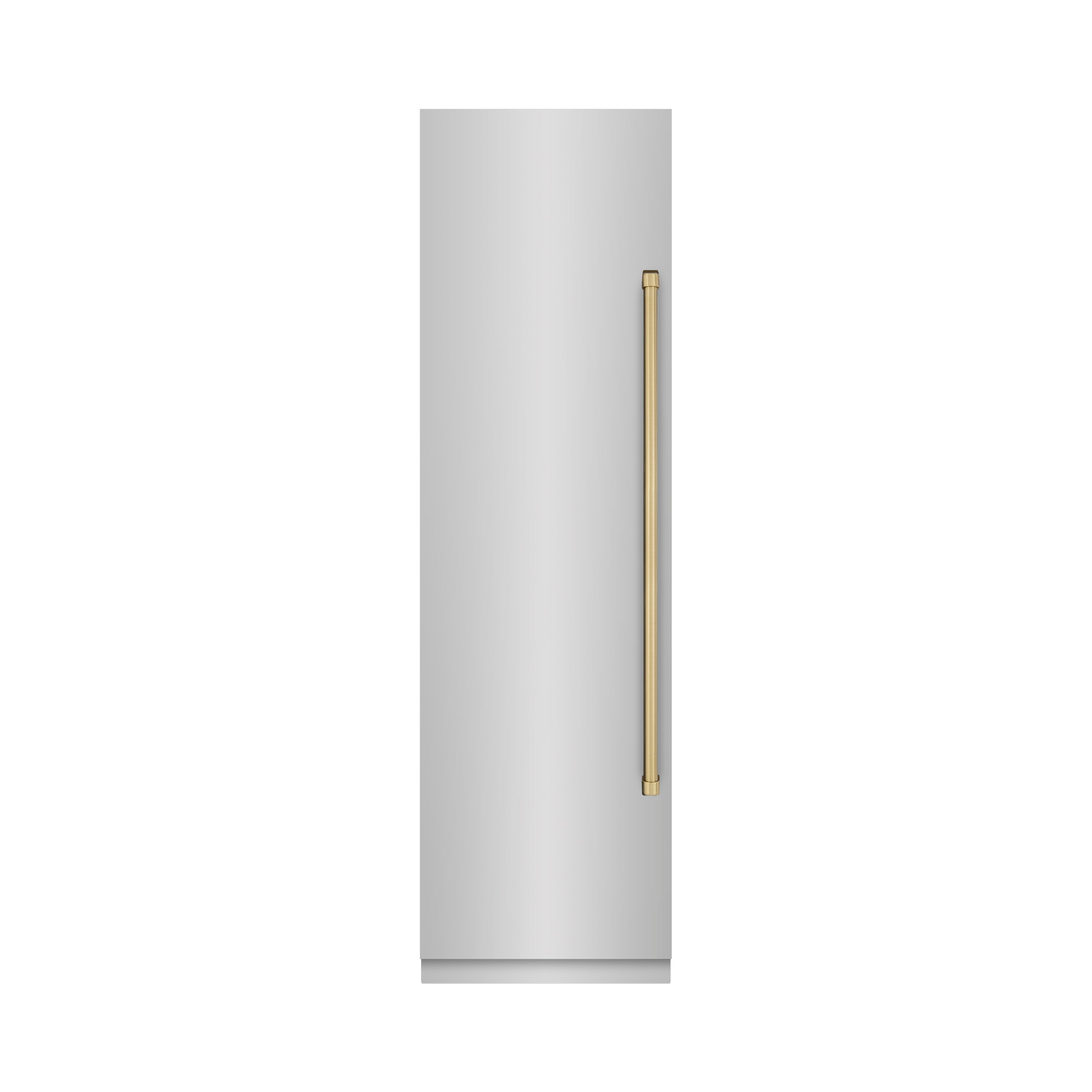 ZLINE Autograph 24" 12.4 cu. ft. Column Freezer in Stainless Steel with Graphite Gray Interior and Champagne Bronze Accents, RCFVZ-304-24-CB