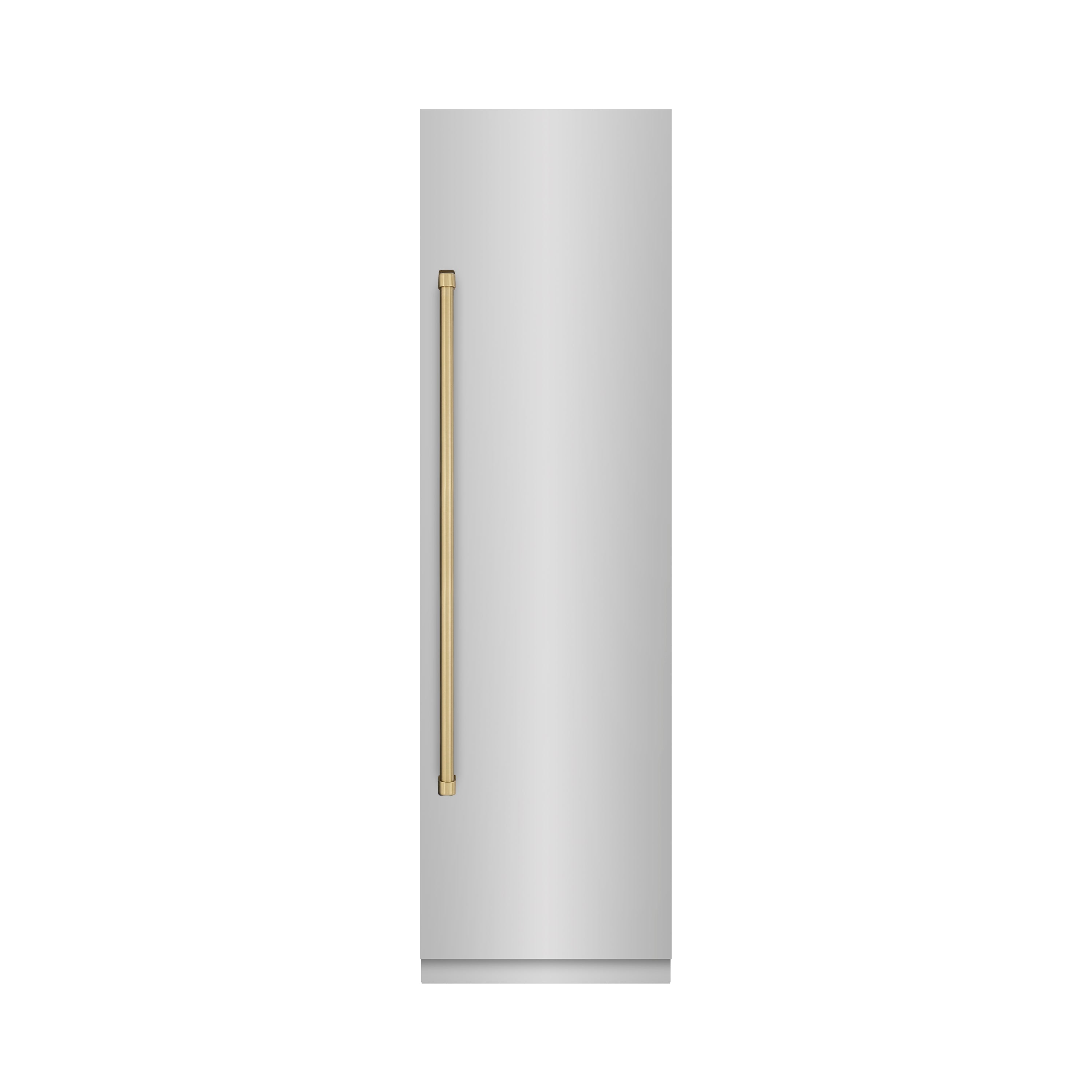 ZLINE 24 in. Column Refrigerator 12.5 cu. ft. Stainless Steel Graphite Gray Interior Champagne Bronze Accents (RCRVZ-30424-CB)