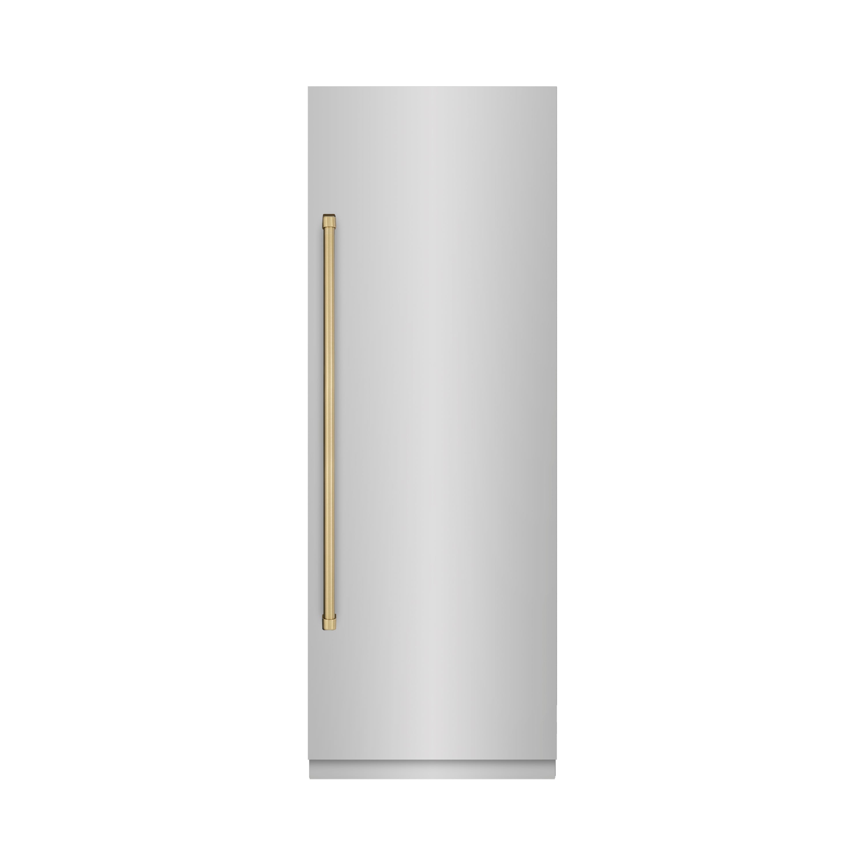 ZLINE 30 in. Column Refrigerator 16.7 Cu. Ft. Stainless Steel with Graphite Gray Interior, Champagne Bronze Accents (RCRVZ-30430-CB)
