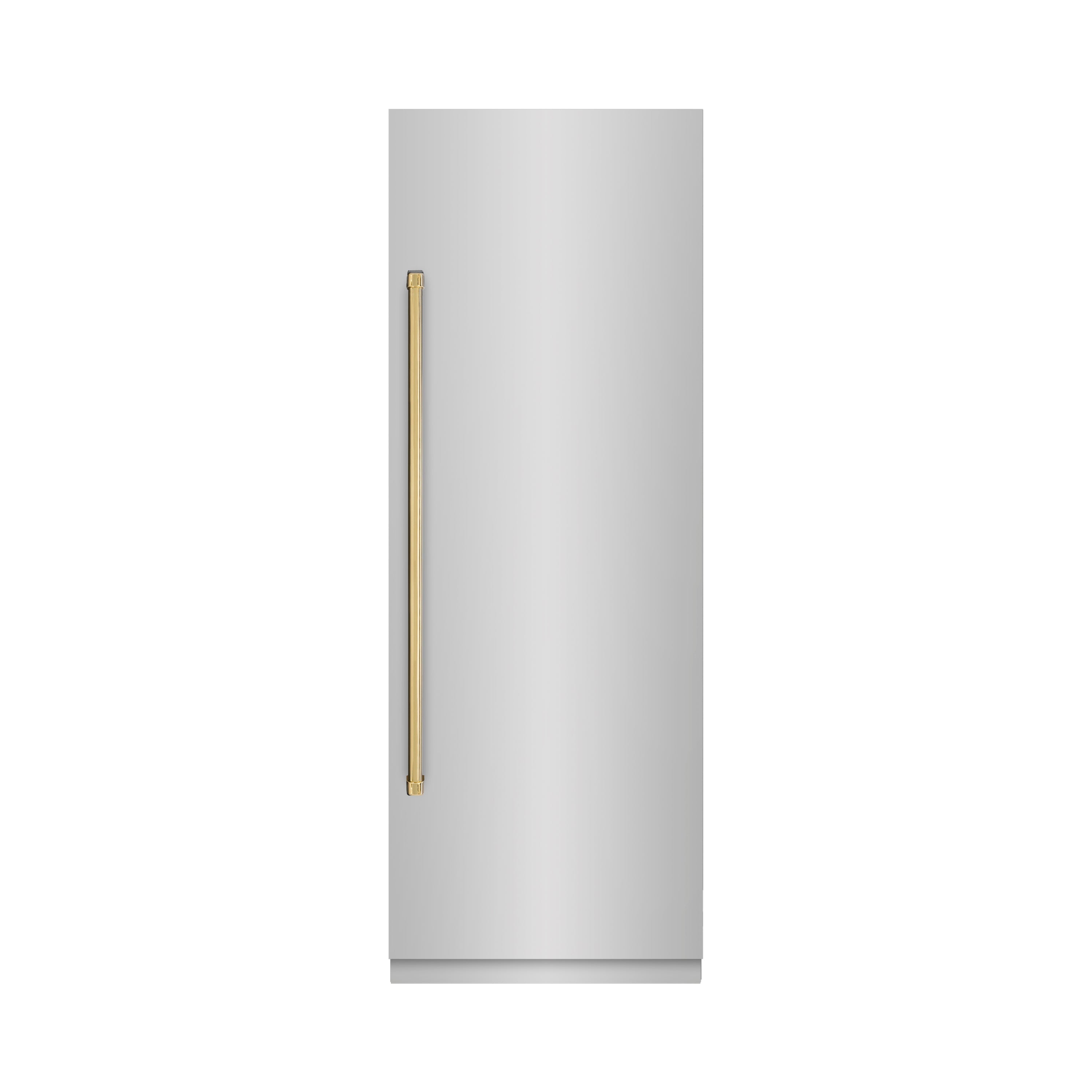 ZLINE 30 in. Column Refrigerator 16.7 cu. ft. Stainless Steel Graphite Gray Interior Polished Gold Accents (RCRVZ-30430-G)