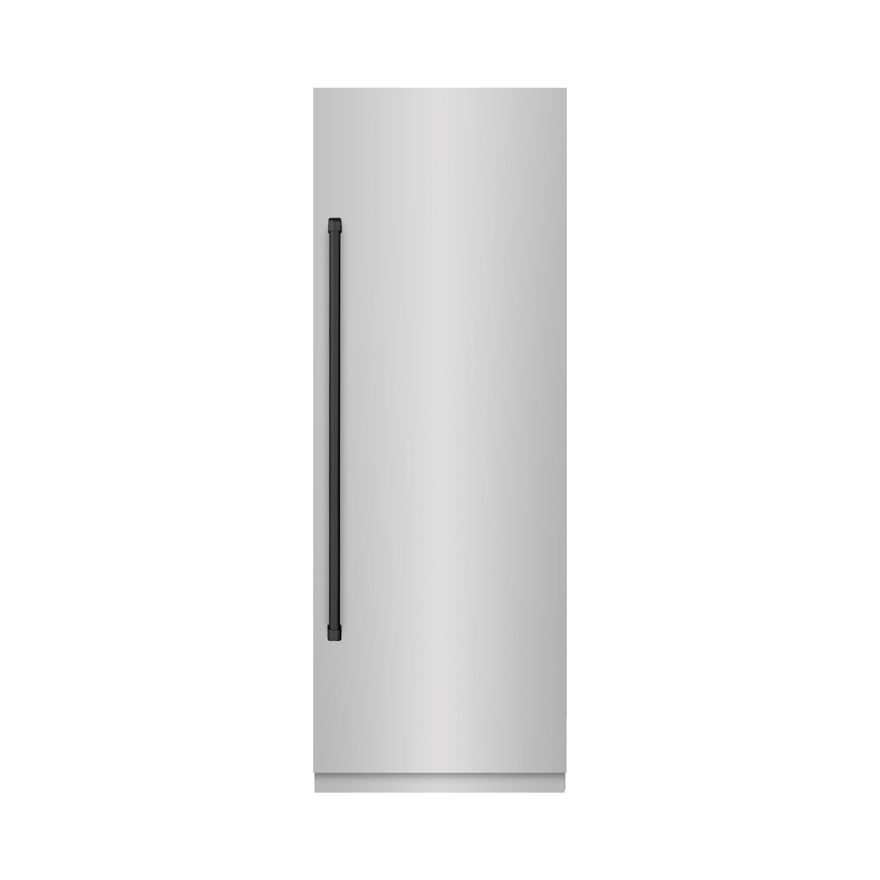ZLINE 30 in. Column Refrigerator 16.7 cu. ft. Stainless Steel, Graphite Gray Interior, Matte Black Accents (RCRVZ-30430-MB)