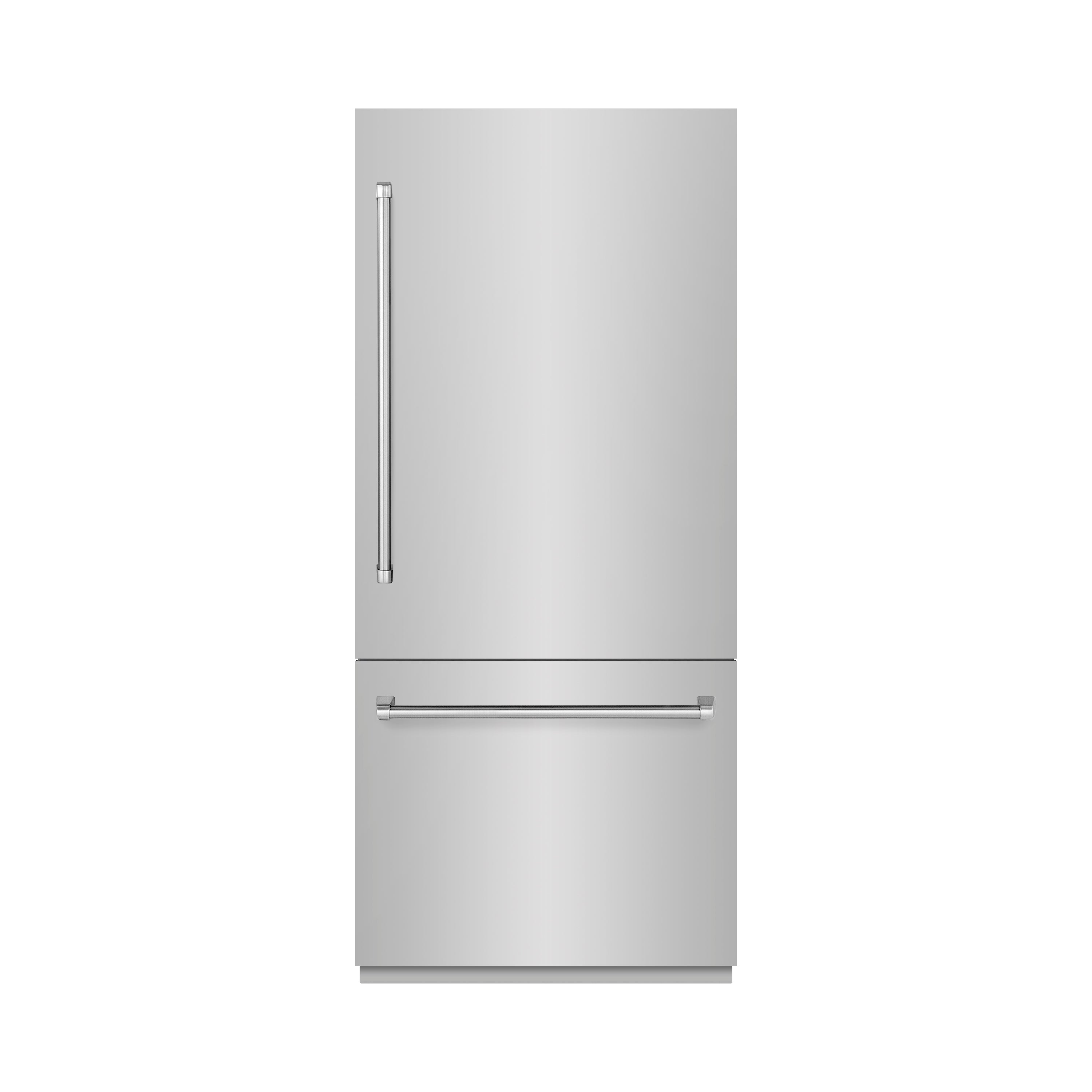 ZLINE 36-Inch Built-In Bottom Freezer Refrigerator, 19.8 Cu. Ft., Water Dispenser, Ice Maker, Stainless Steel, Graphite Gray Interior (GRBIT-304-36)